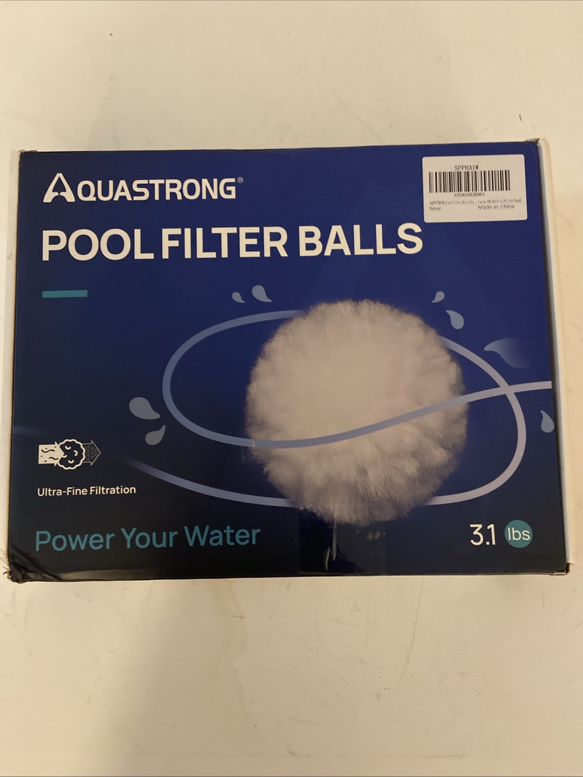 AQUASTRONG Pool Filter Balls for Sand Filters, 3.1 lbs. White