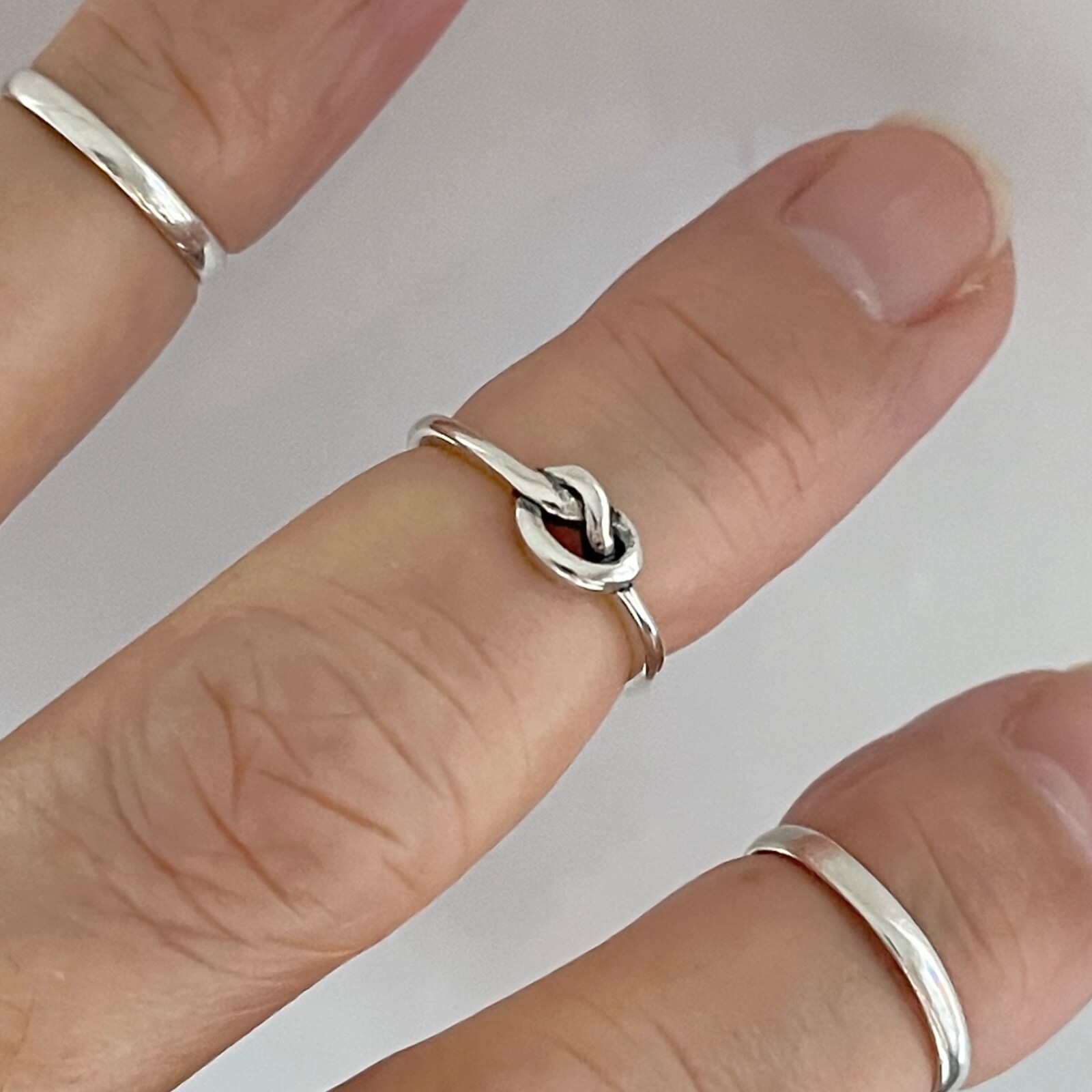 Sterling Silver Tiny Love Knot Toe Ring, Silver Rings, Love Ring, Pretzel Knots