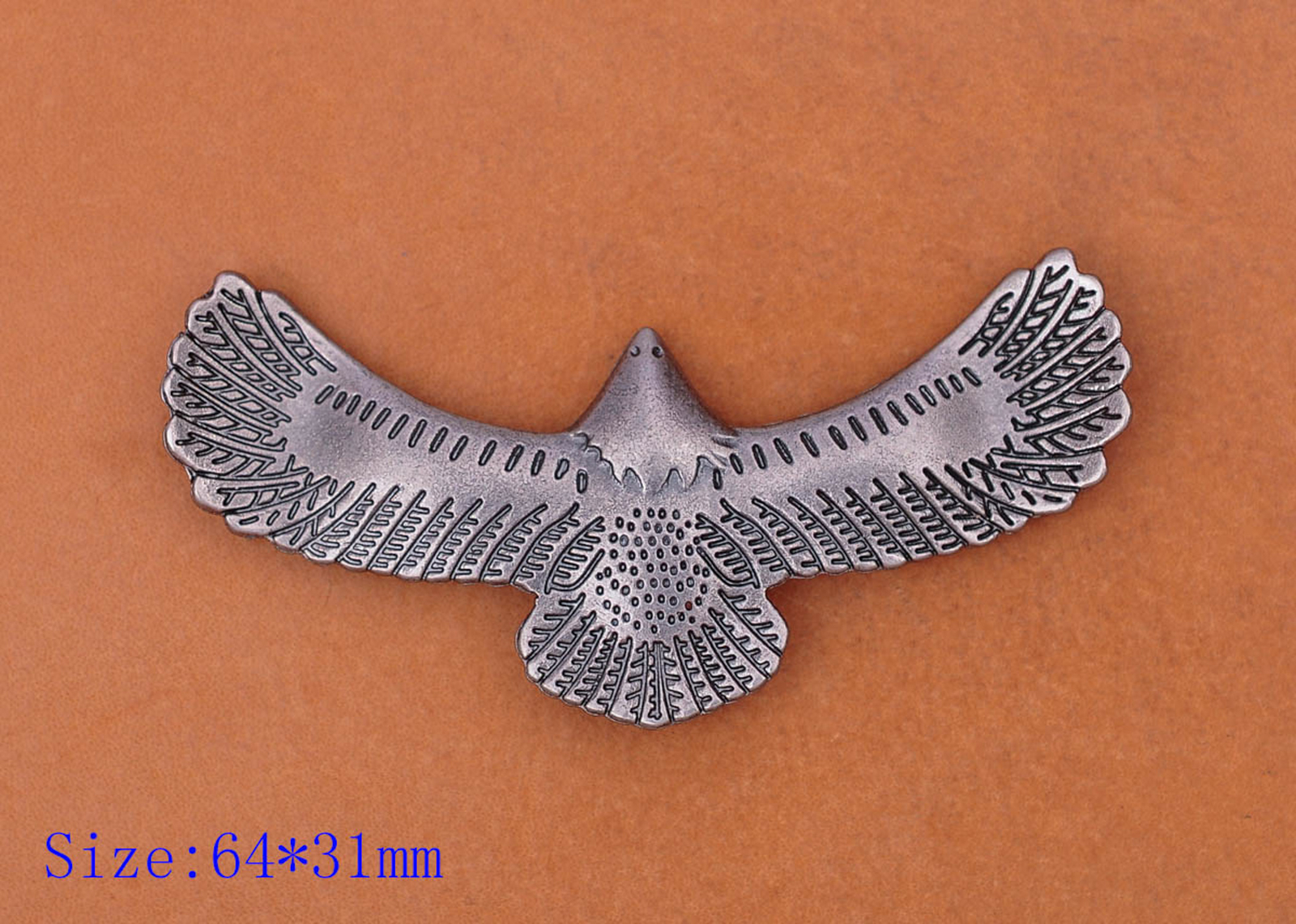 56X26mm 10pc ANTIQUE Silver DIY LEATHERCRAFT BIKER EAGLE BAG WALLET BELT CONCHOS