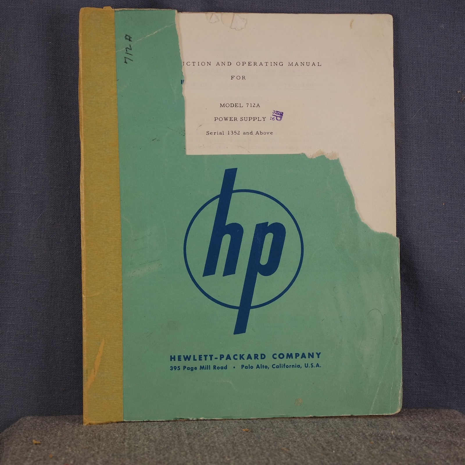 HP Model 712A Power Supply Operating and Service Manual