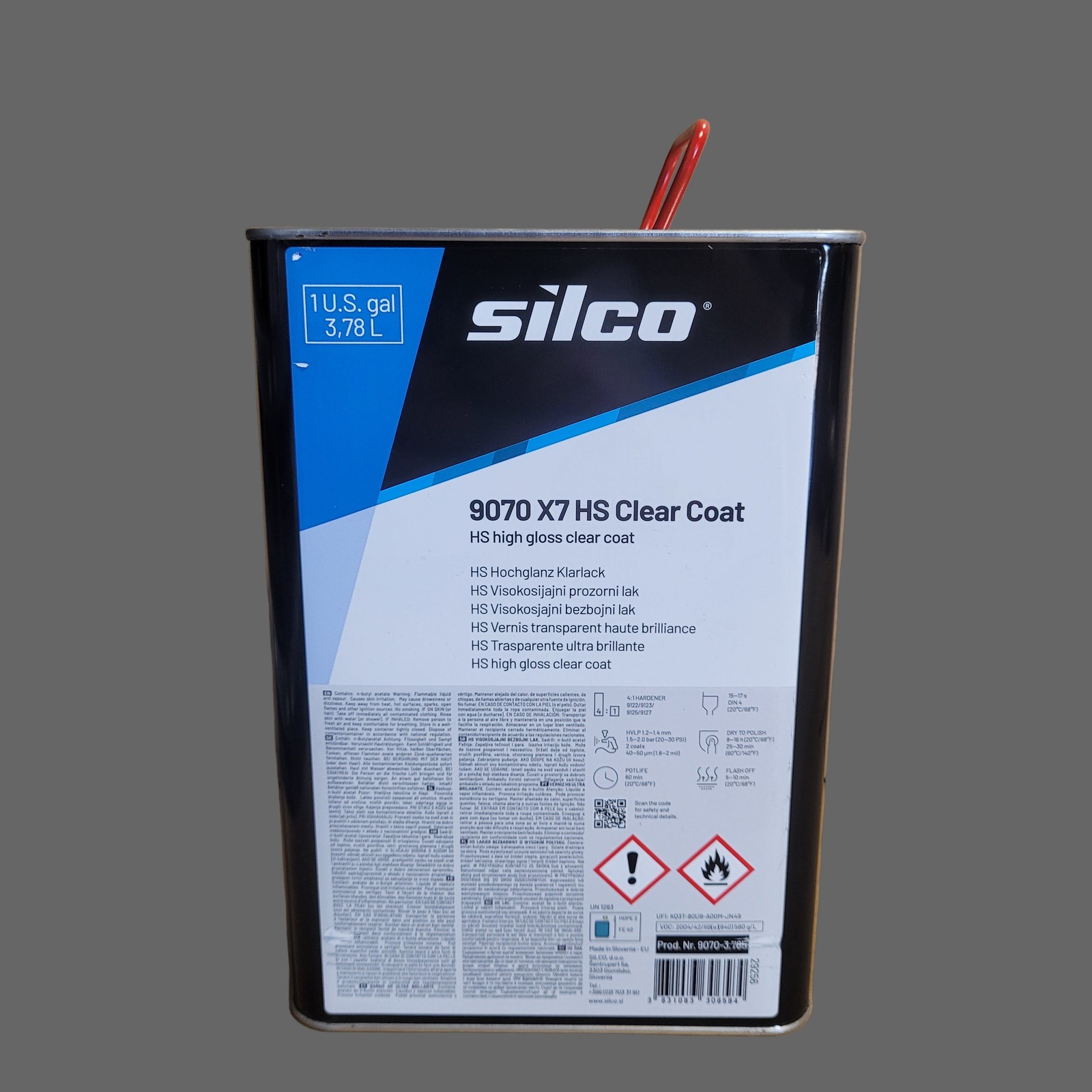 Silco 9070 X7 HS High Gloss Clear Coat – 1 US Gallon