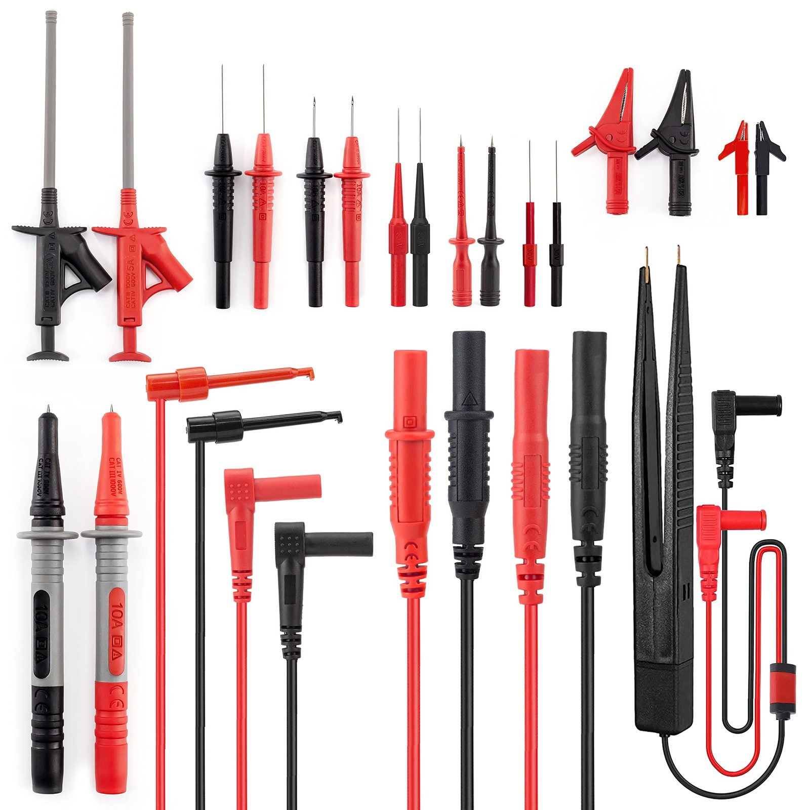 23PCS Multimeter Test Leads Kit with Replaceable Precision Probes Set and All...