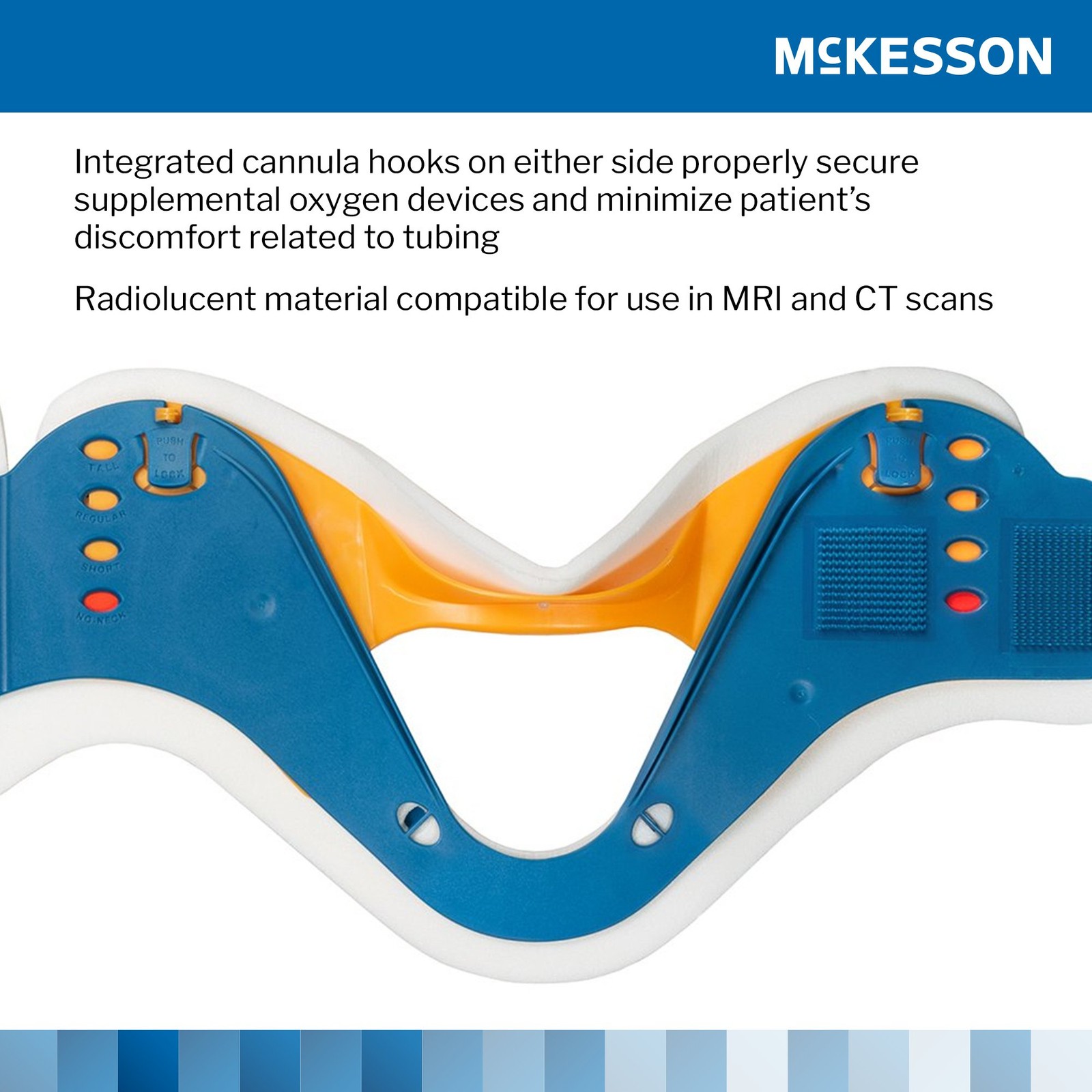 McKesson Rigid Cervical Collar One Size Adjustable Neck Circumference 1 per Bag