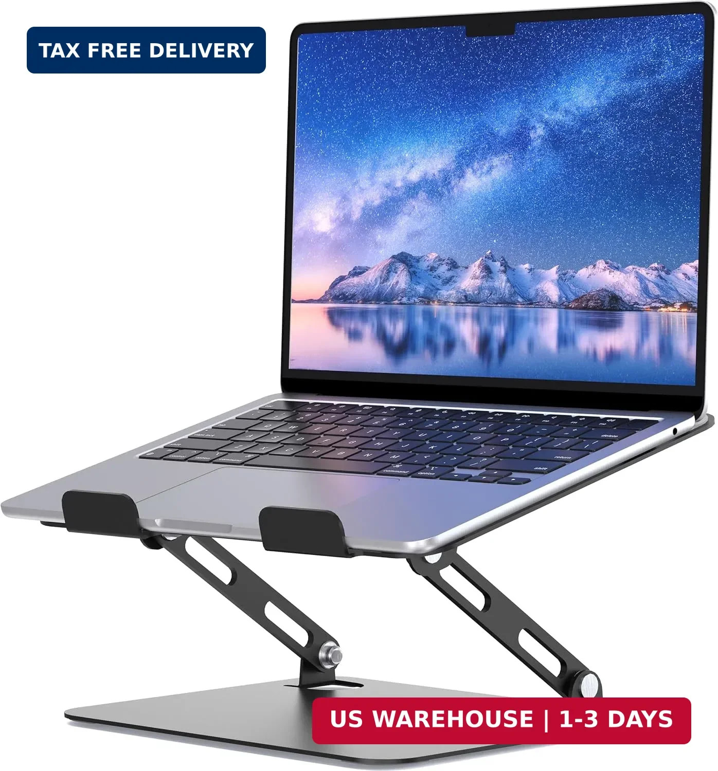 SOUNDANCE Laptop Stand for Desk, Portable Adjustable Laptop Riser, Ergonomic Des