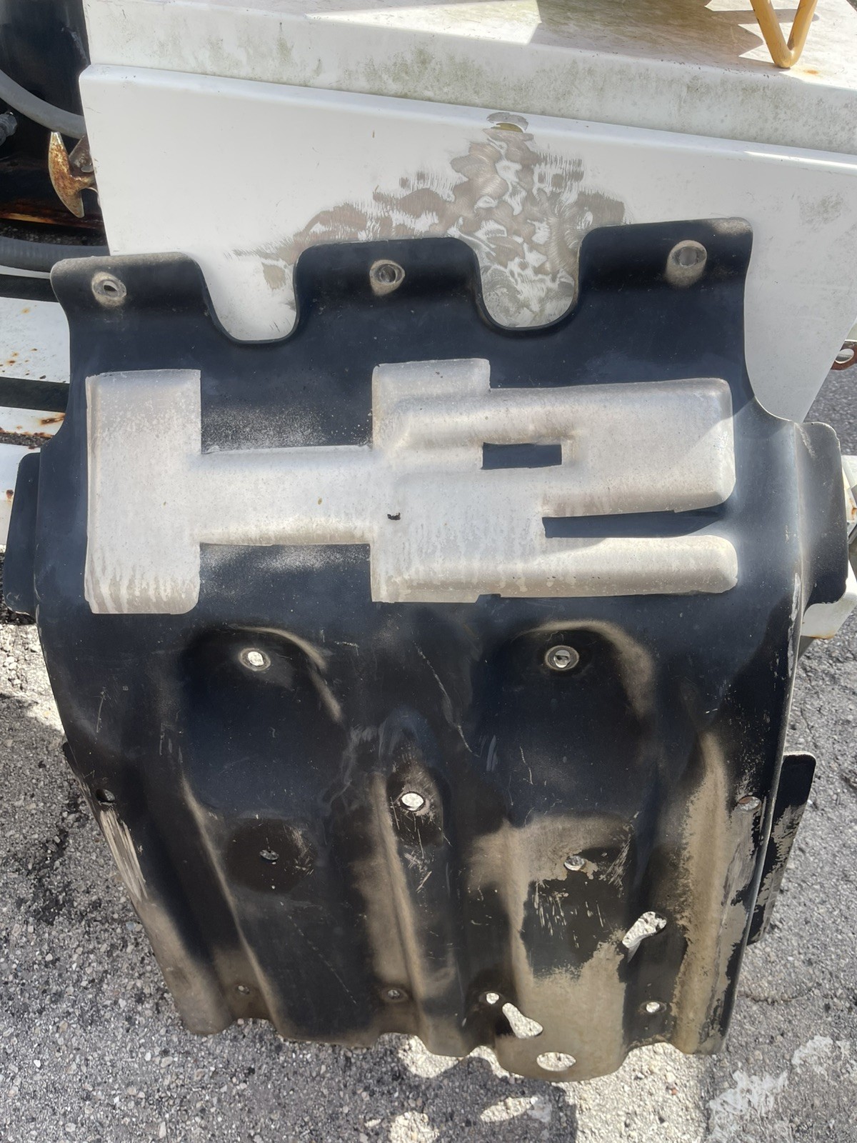 2003-2009 Hummer H2 Front "H2" Lower Skid Plate (Aluminum) Painted Black