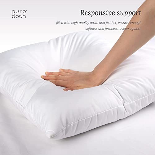 Euro Pillow Inserts4 x4 (Pack of White), Feather Down Pillow 24x24 Inch 2