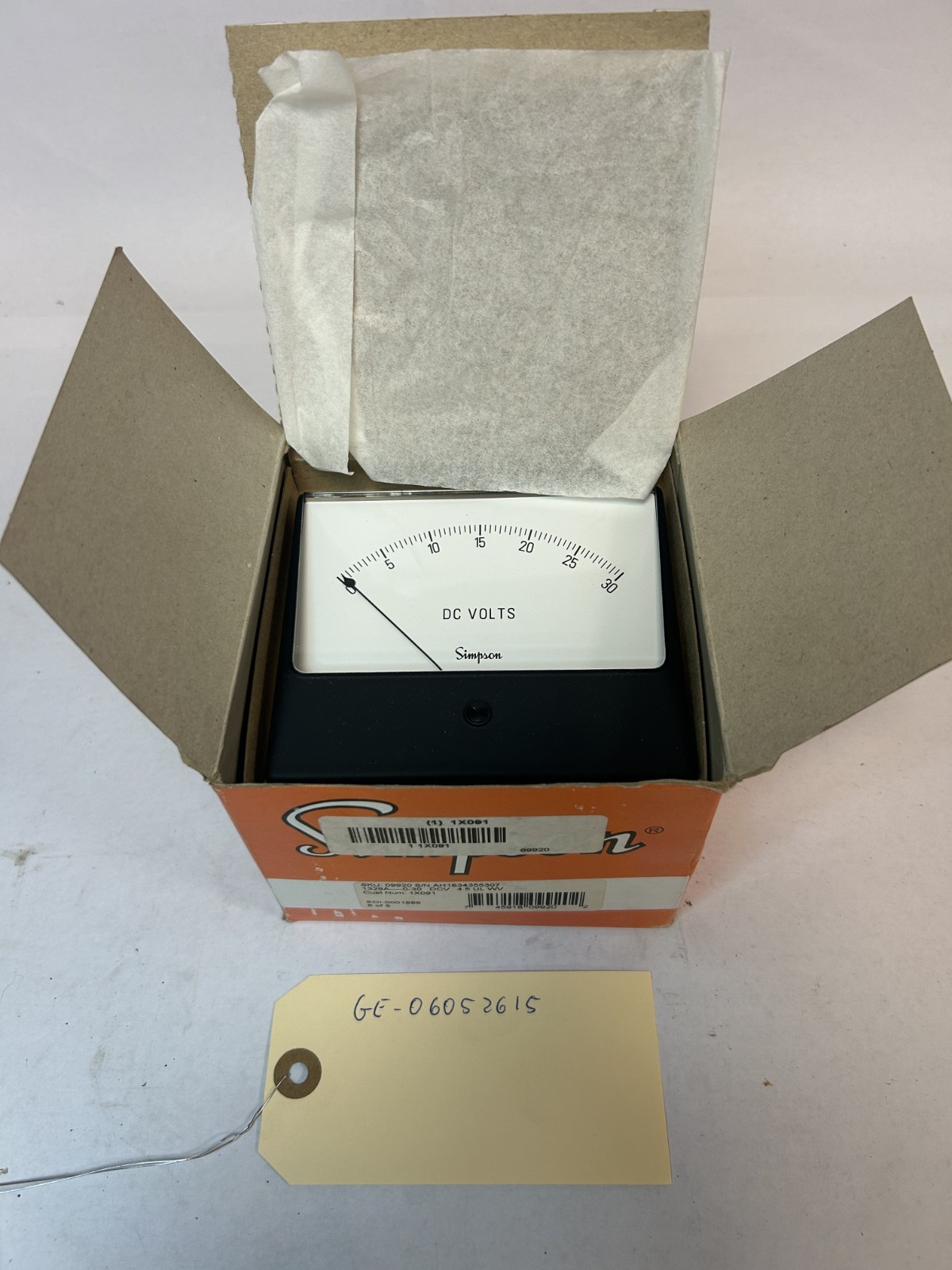 Simpson 1329A Range: 0-30 DCV