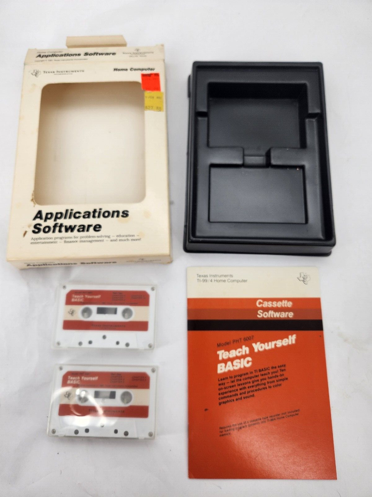 VINTAGE TEXAS INSTRUMENTS Cassette Software Teach Yourself basic PHT 6007