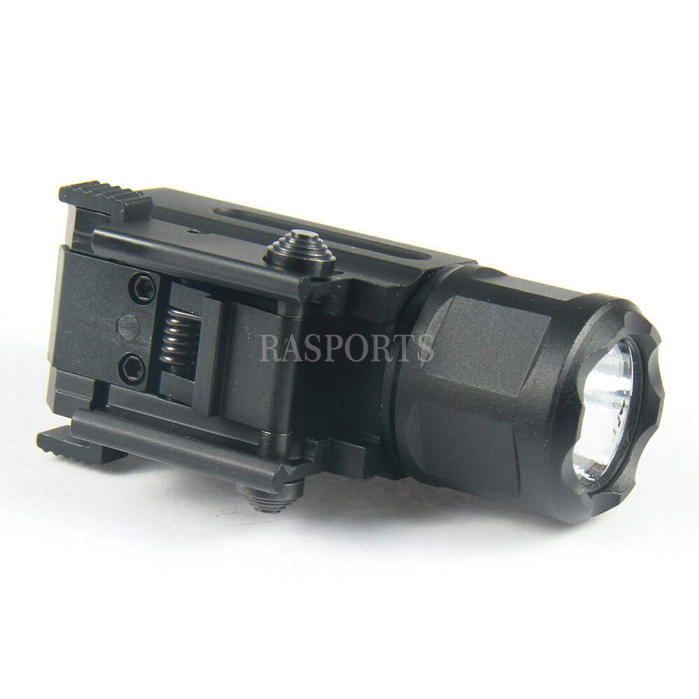 300 Lumen Quick Detach Compact Pistol Flashlight On/Off Switch With Battery