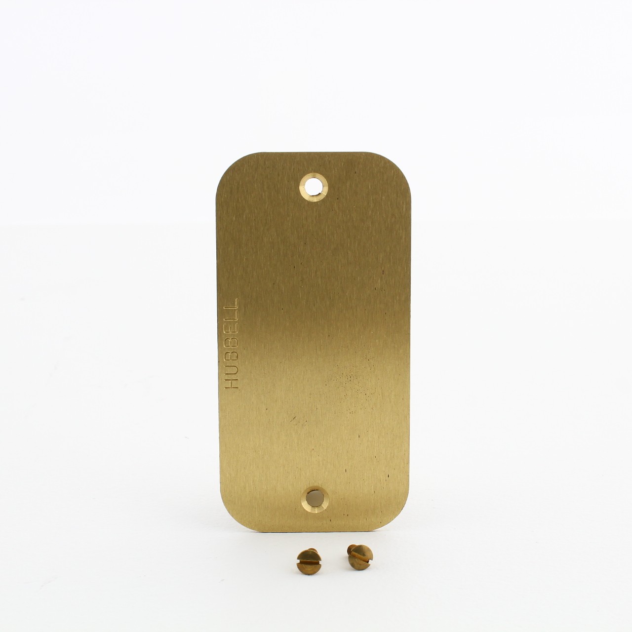 Hubbell Blank Brass Plate S609B For S6088 Above-Floor Electrical Pedestal Box