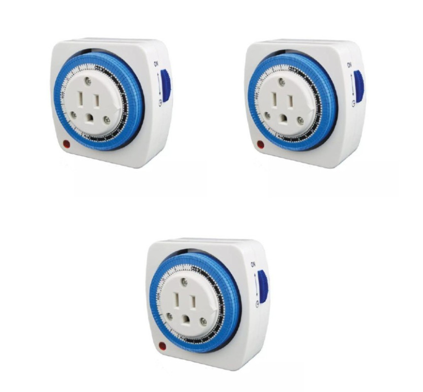 Single Outlet Mechanical Timer – 120 Volt - PACK OF 3 - USA SELLER - FREE SHIP
