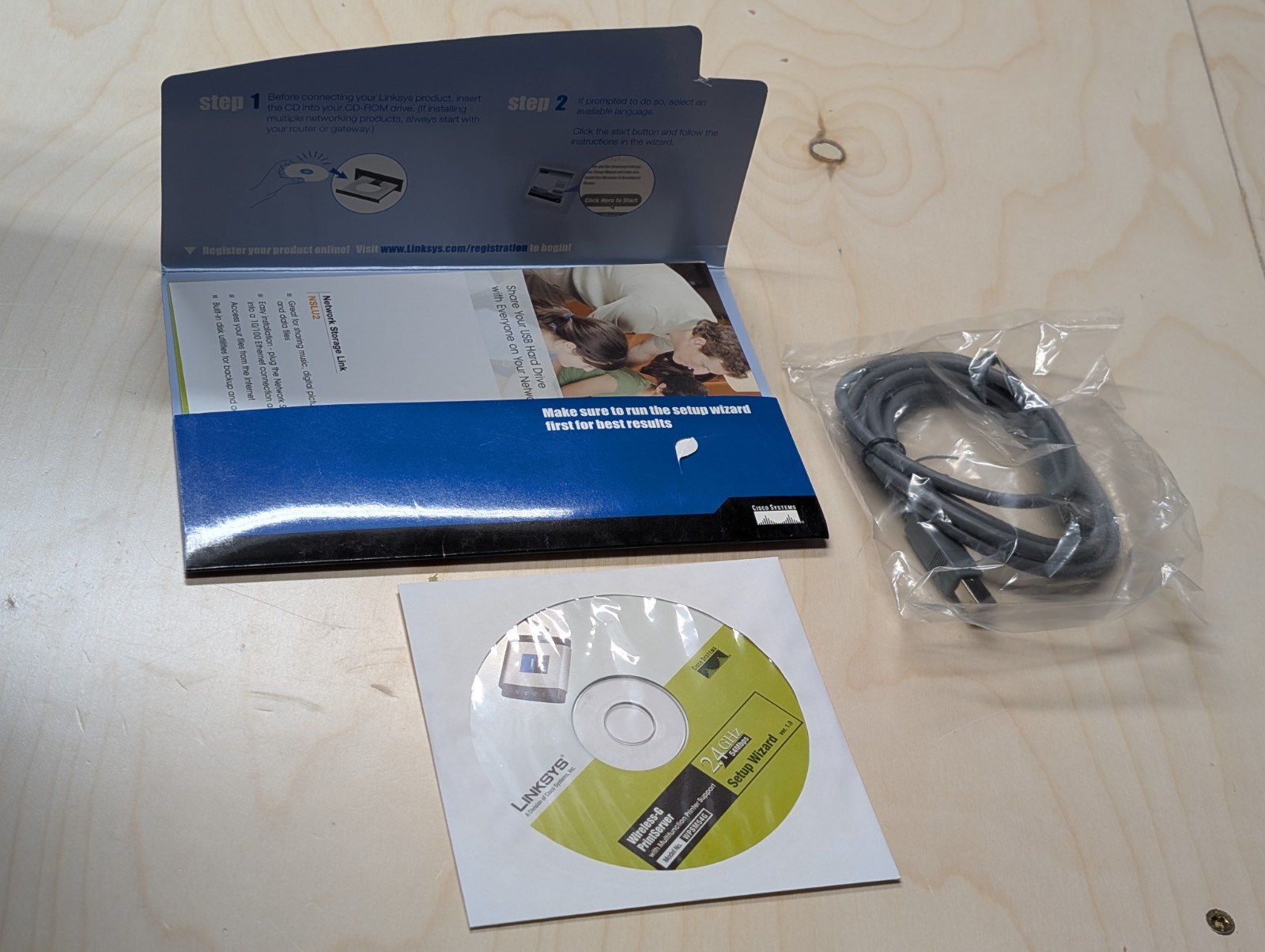 Linksys Wireless-G USB Print Server WPS54G 2.4GHz 802.11g - CD INSTALL DISK ONLY