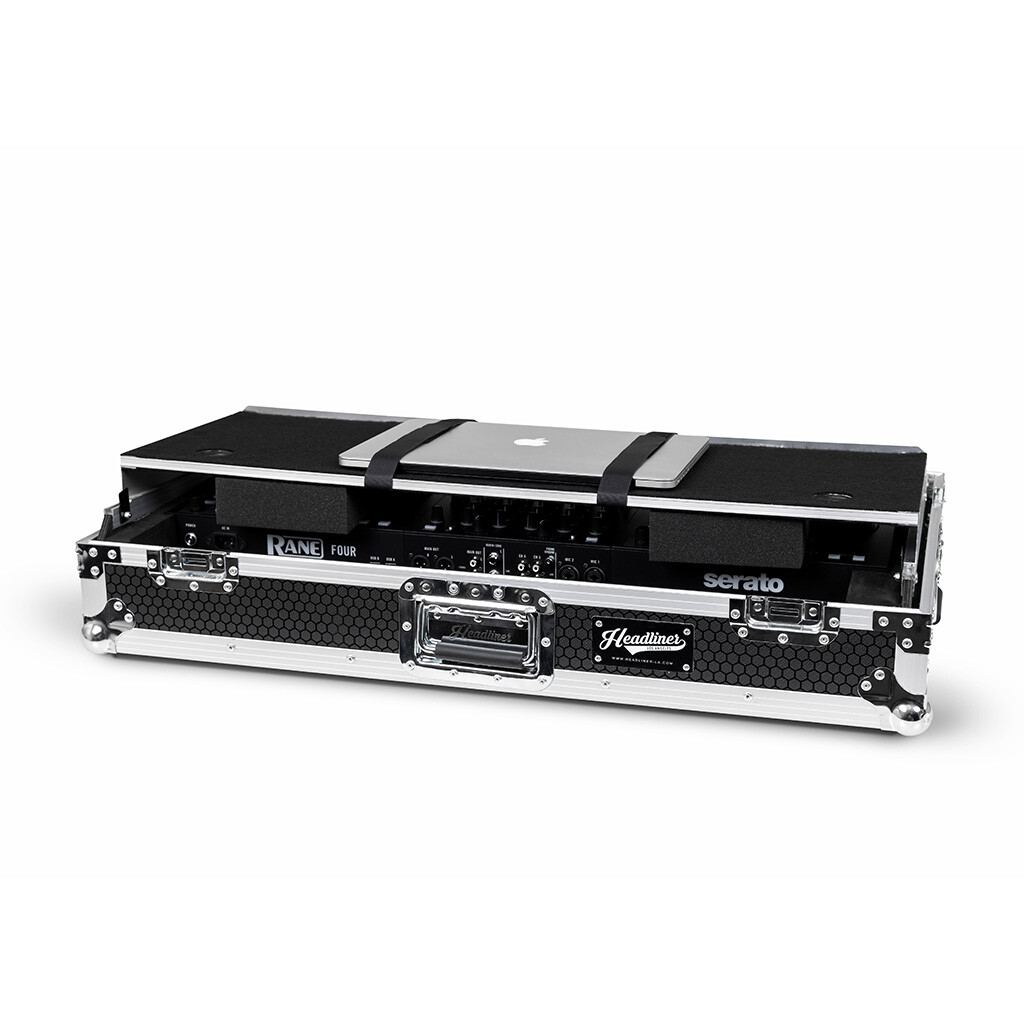 Headliner Flight Case For Rane Four W/ Laptop Platform & Wheels
