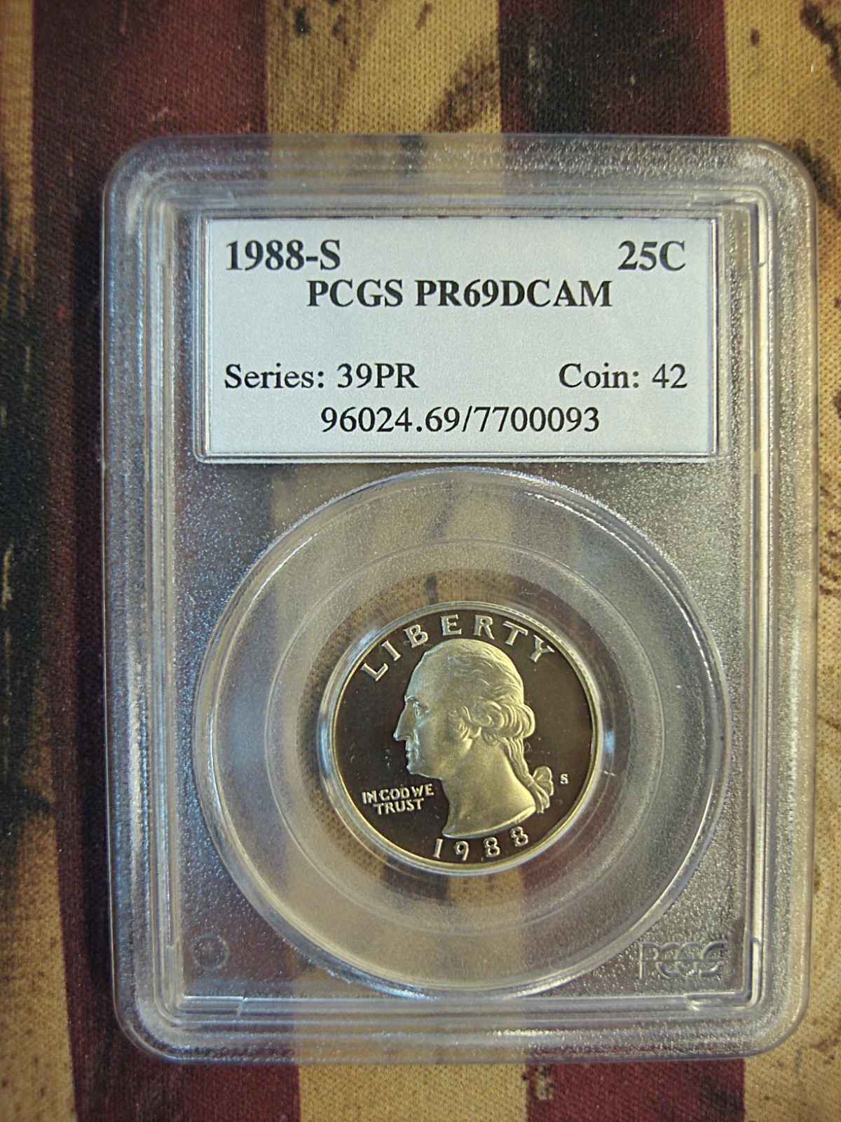 3 DIFF. DATE PROOF WASHINGTON QUARTERS 1987 - 1989 - PCGS PR69DCAM - ALL NICE!