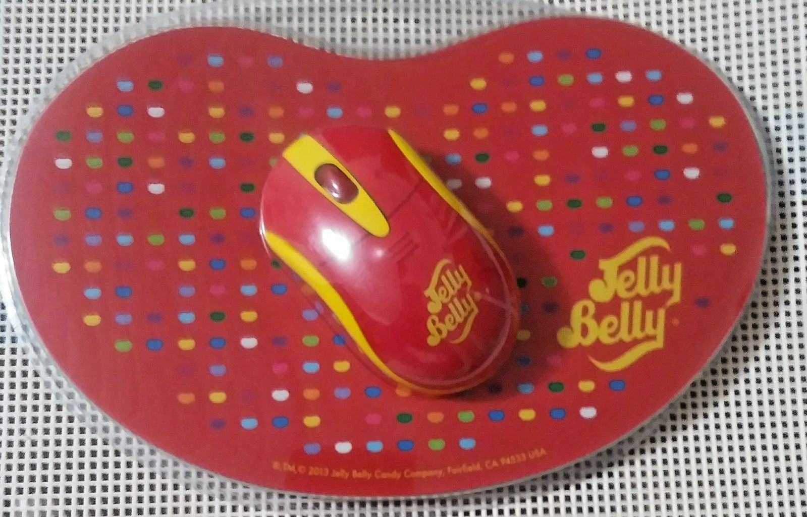Jelly Belly Optical Mouse & Mouse Mat Pad Set PC & MAC New