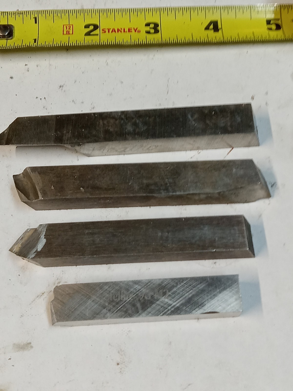 Vintage Various High Speed Steel  1/2" X 1/2" Lathe Tool Bits  Cutters 4 pcs.