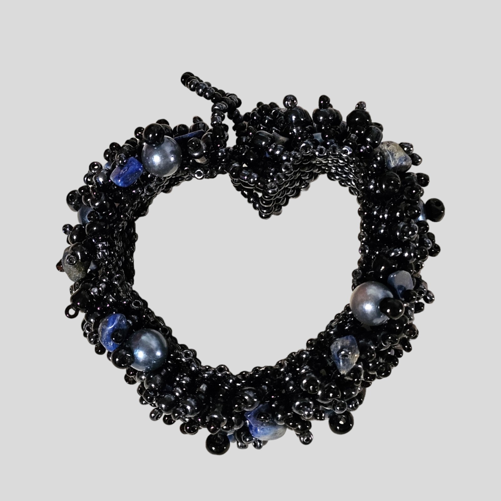 Seed Bead Gemstone Beaded Bracelet Adjustable 7-8 Inches