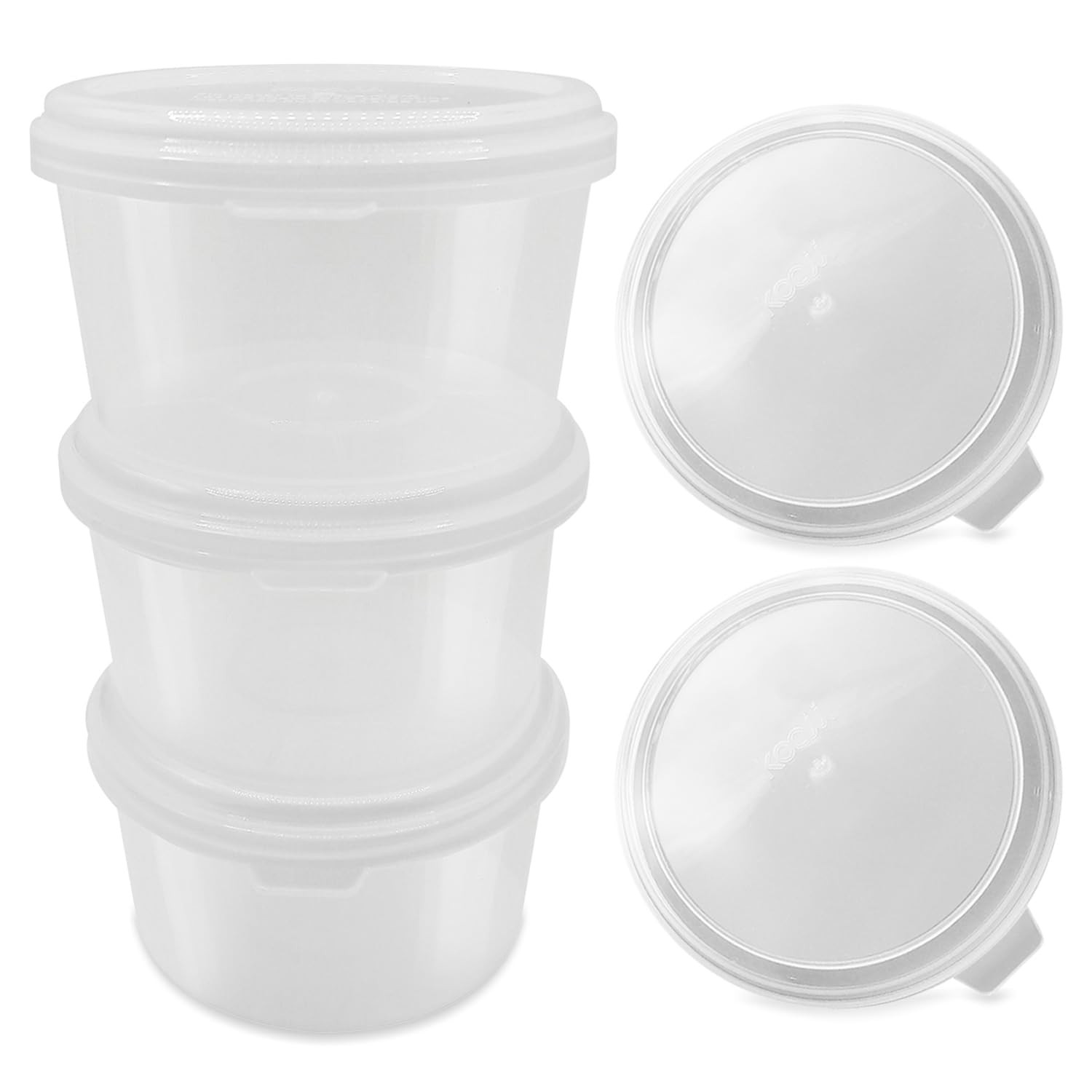 Shaved Ice Molds Ice Pucks Snow Cone Maker Cups Reusable Stackable Lids 3 Pack B