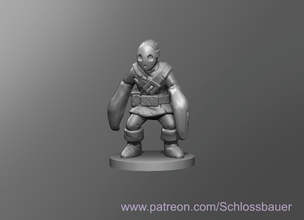 Shy Guy Fighter Monster Manual 28mm Scale DND D&D Mario Tabletop Miniature SB