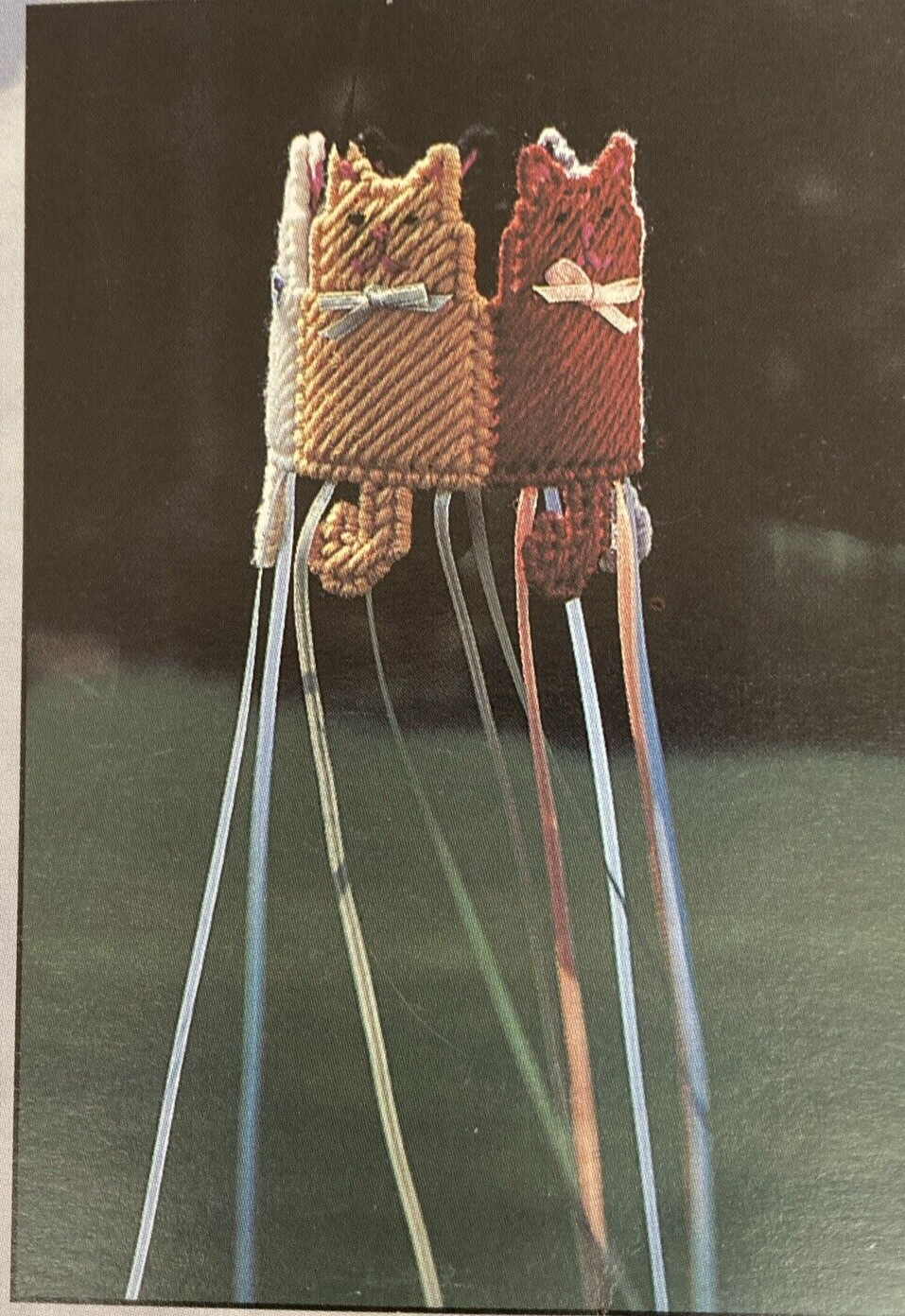 Vtg Rare Leisure Arts Creative Wind Socks 1994 Needlepoint pattern bk
