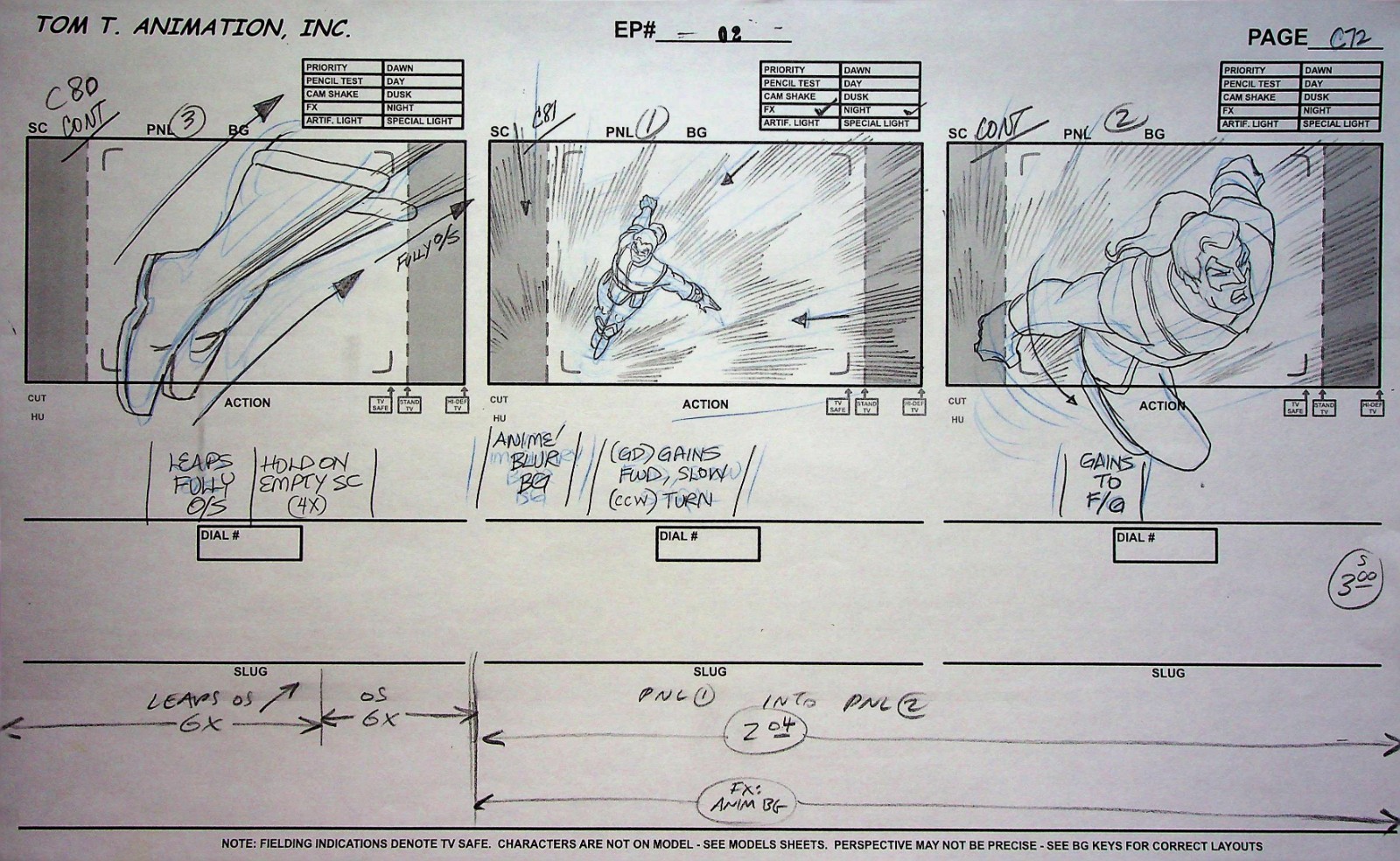 Legend of the Dragon 2005 Production Hand Drawn Storyboard BKN International