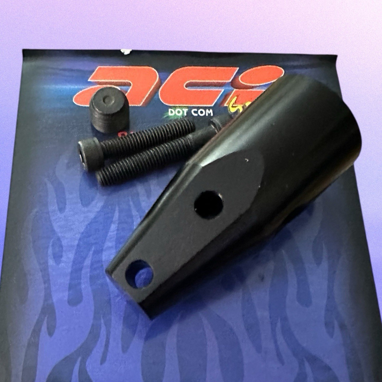 ACI Gloss Black Angled Dual Port Bottomline Adapter ASA With Screws Automag