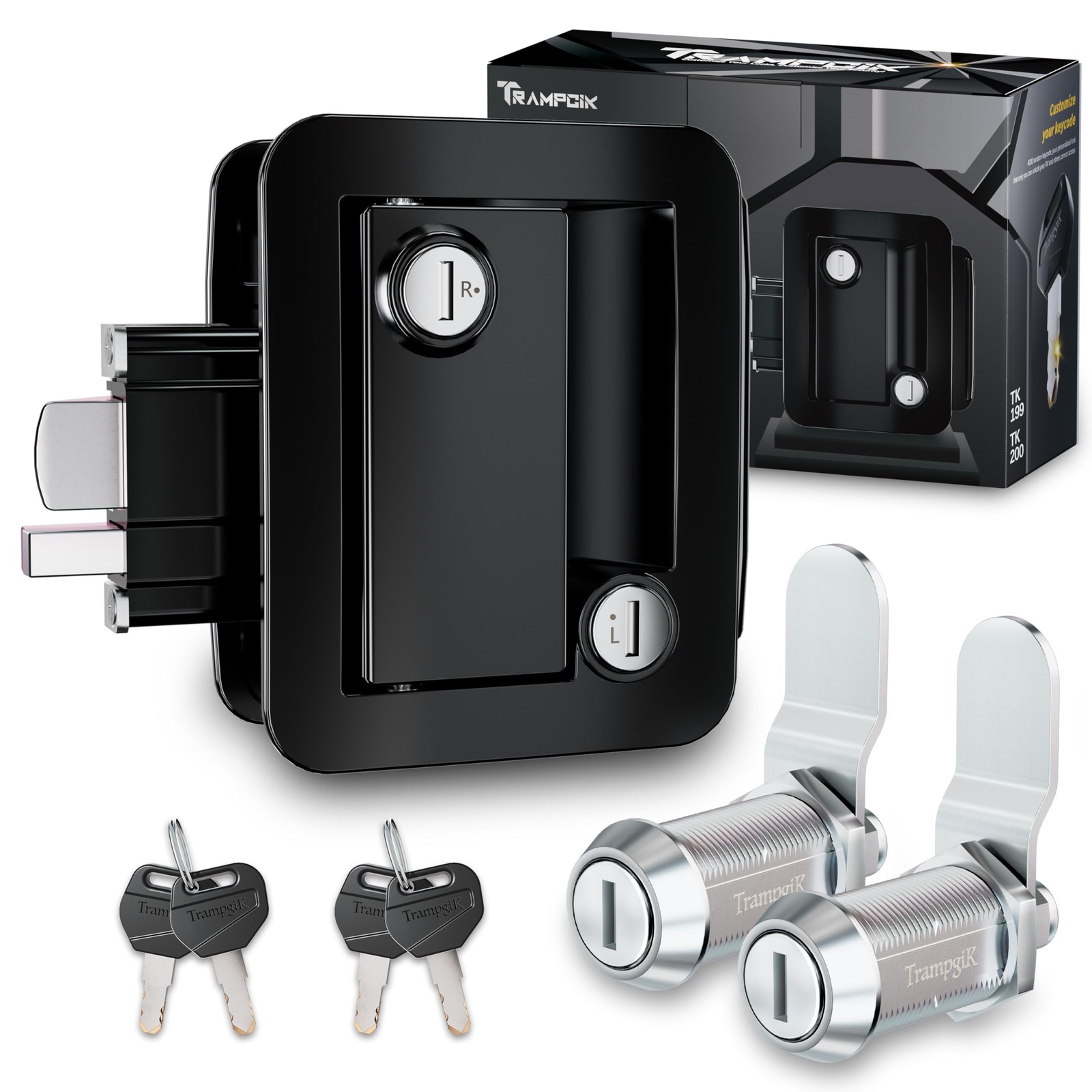 RV Door Lock1 Camper Door Lock with Storage Locks Combo for Trailer Entrance ...
