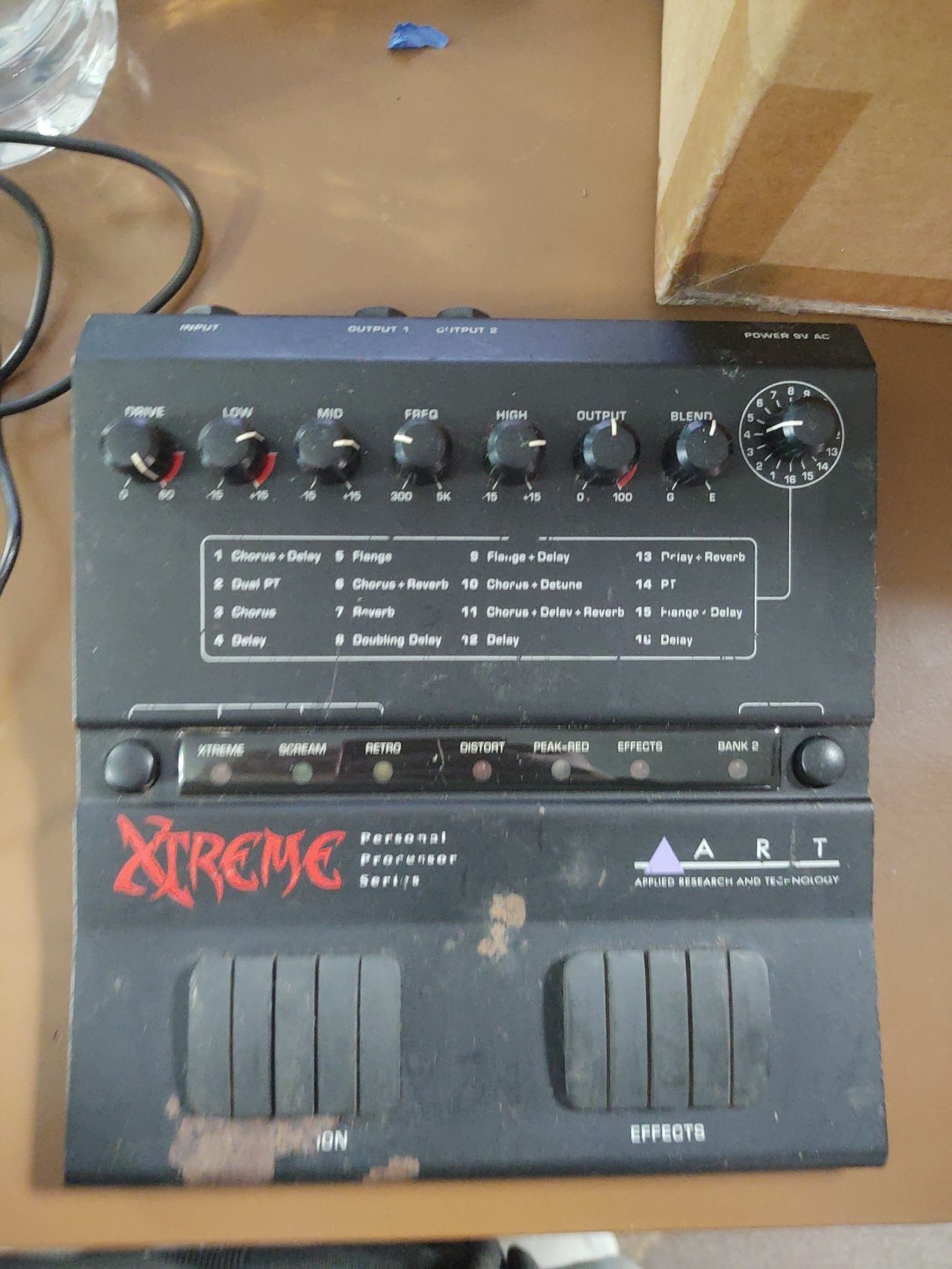 ART Xtreme Processor Distortion & Multi-Effects Guitar Pedal 80s Metal Hair Glam