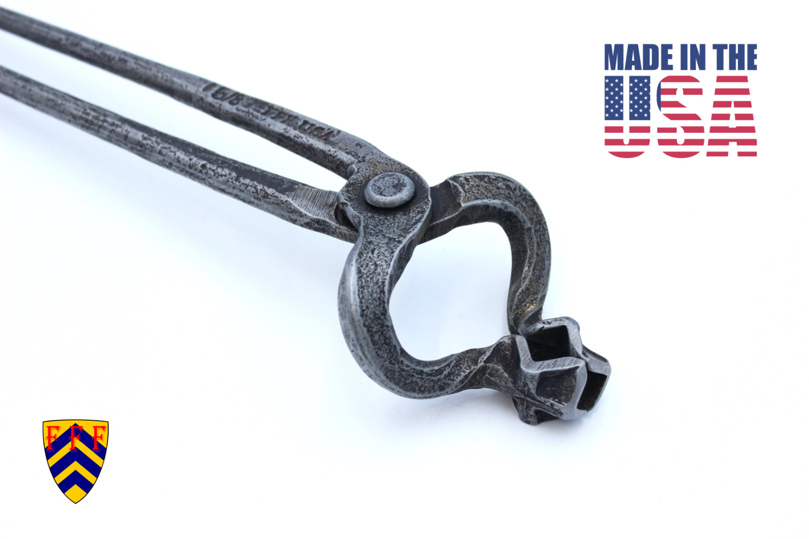 Fiery Furnace Blacksmith - 5/8-Inch Offset Bolt Jaw Tongs - MADE IN THE USA