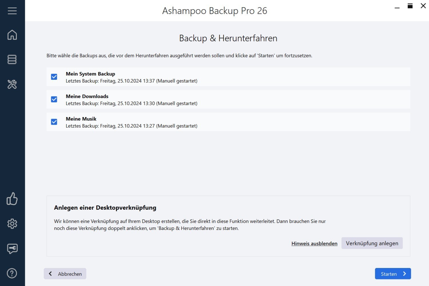Ashampoo Backup Pro 26 Full Version Permanent License German/ML Data Backup NEW