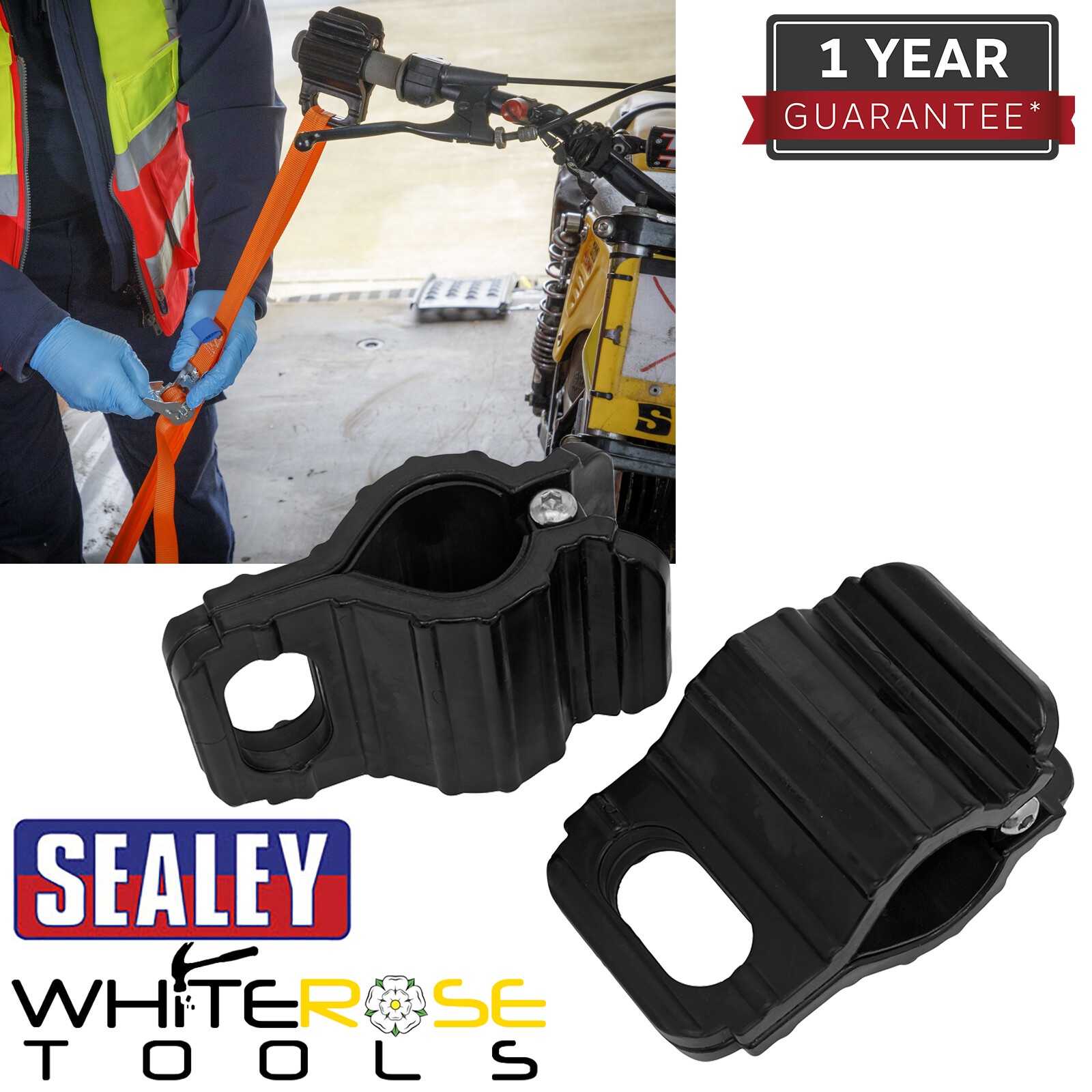 Sealey Handlebar Tie Down Clamp Pair Garage Automotive