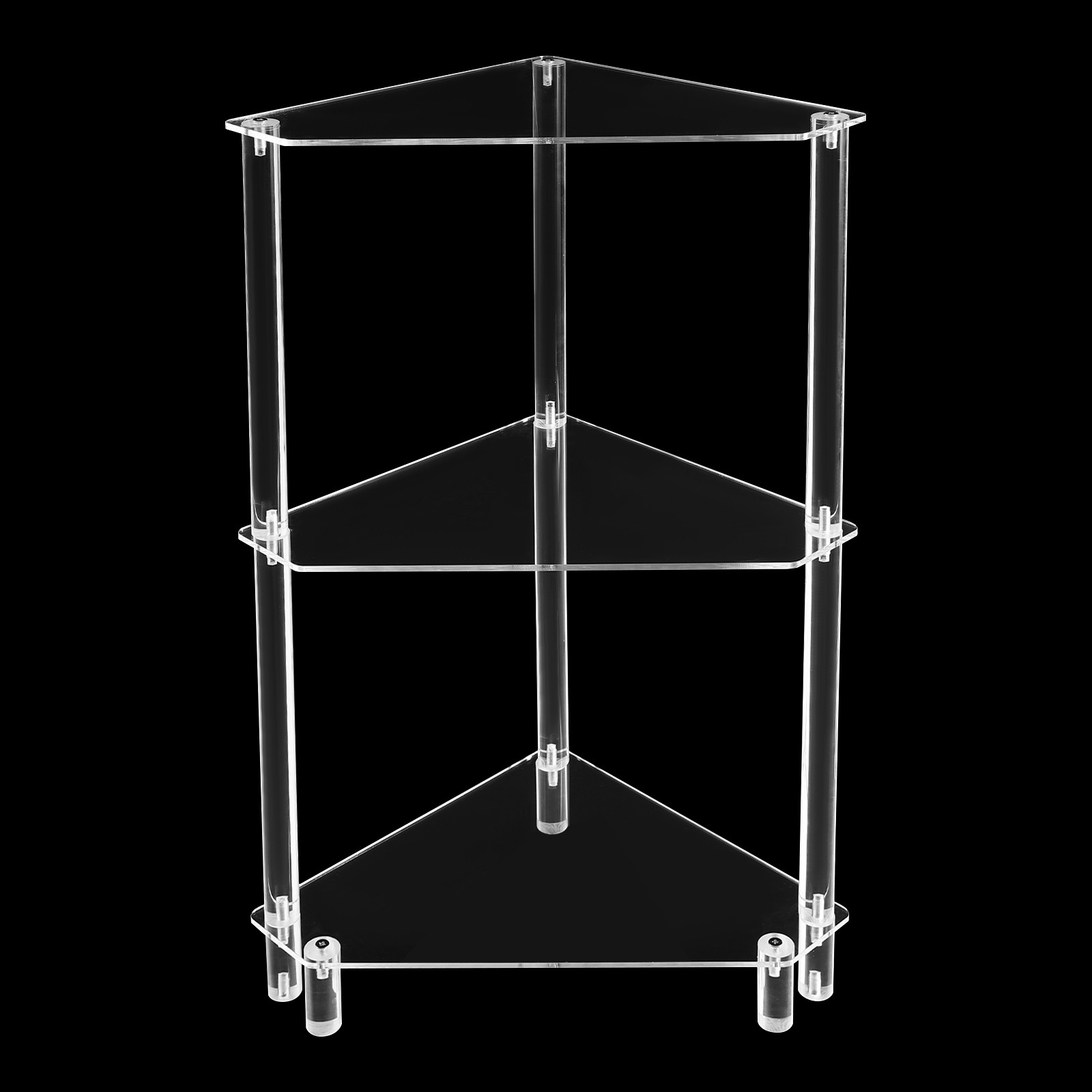 3-Tier Triangle End Table,Side Table,Side Table for Living Room,Bedroom,Bathroom