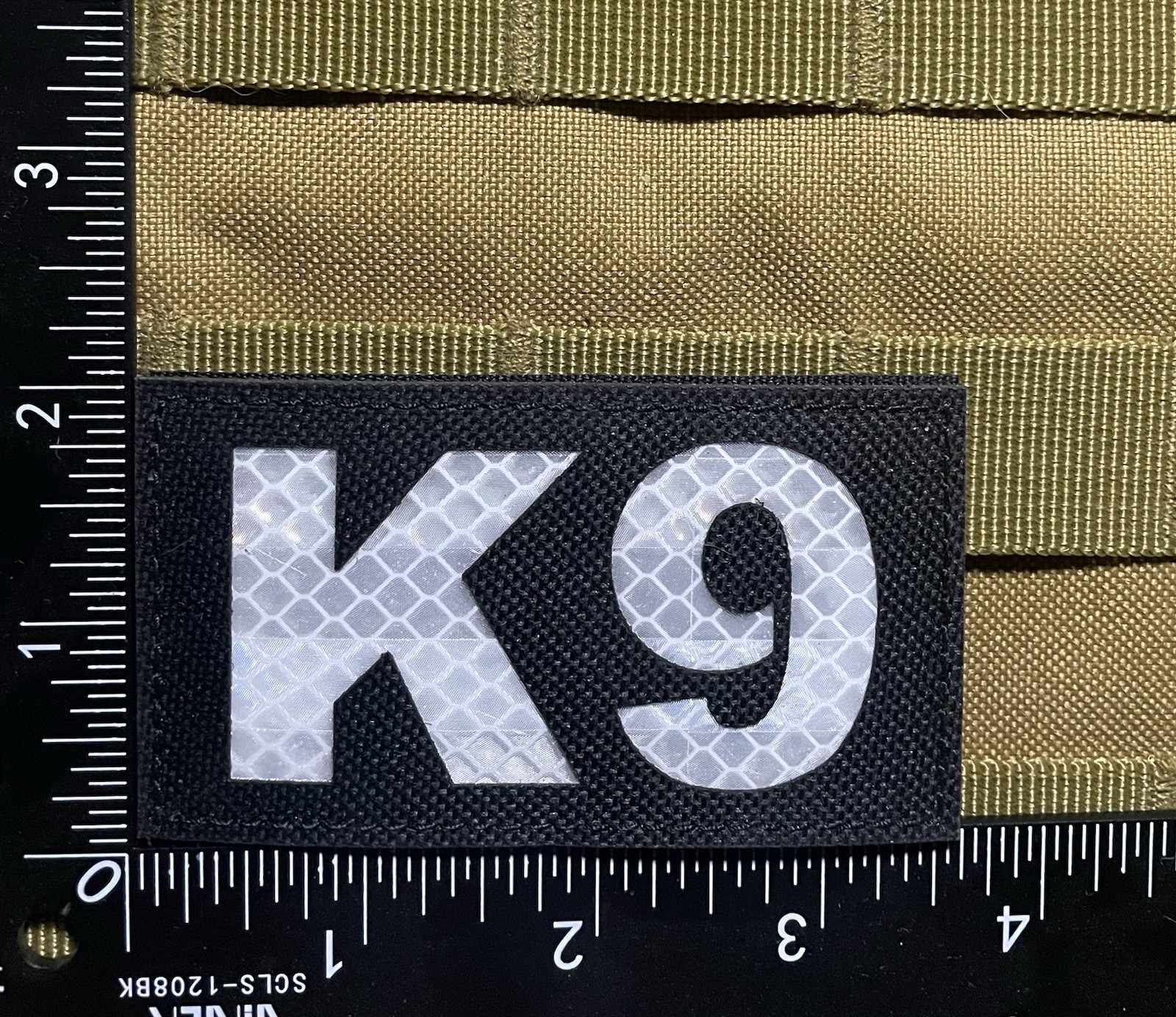 IR Reflective Glow K9 Unit Service Dog Hook Loop Patch Red