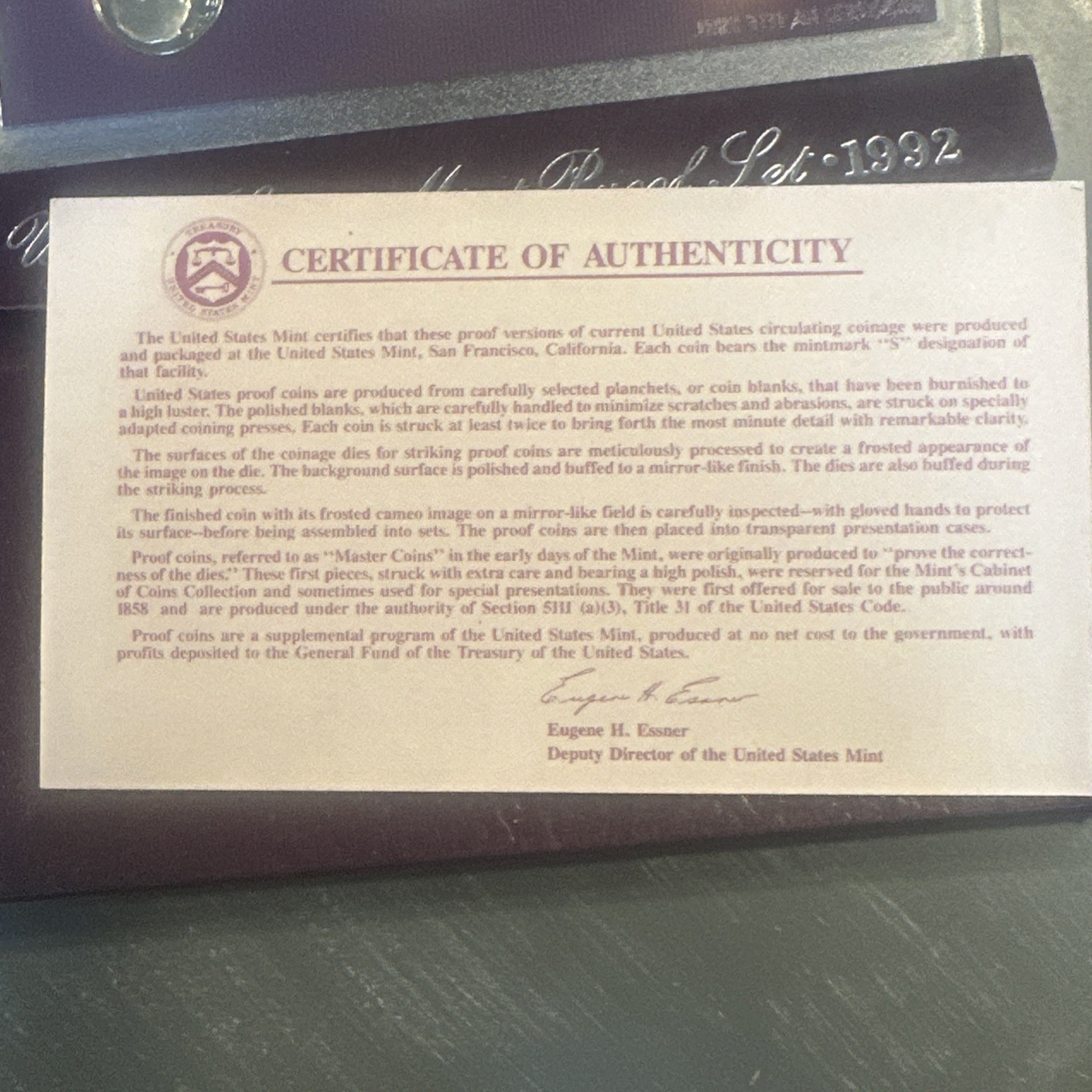 1992 United States Mint Proof Set