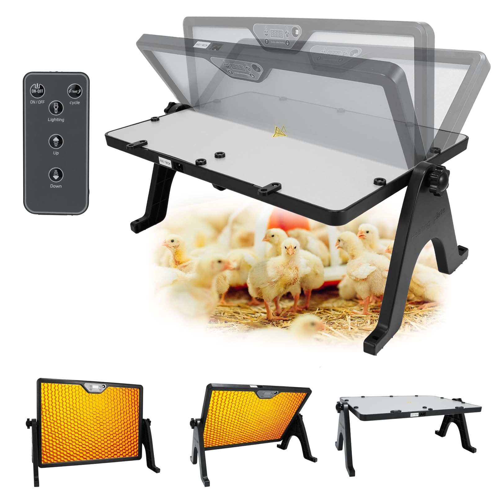 180W Radiant Chicken Coop Heater Energy-Efficient Winter Heating, Safer Alter...