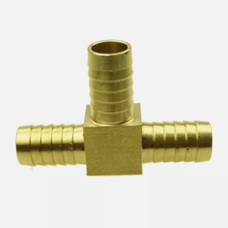 Brass Hose Barb Tee Fitting Connector Barb T 1/2"1/4" 3/4"1/8"3/8"5/8"3/16"5/16"