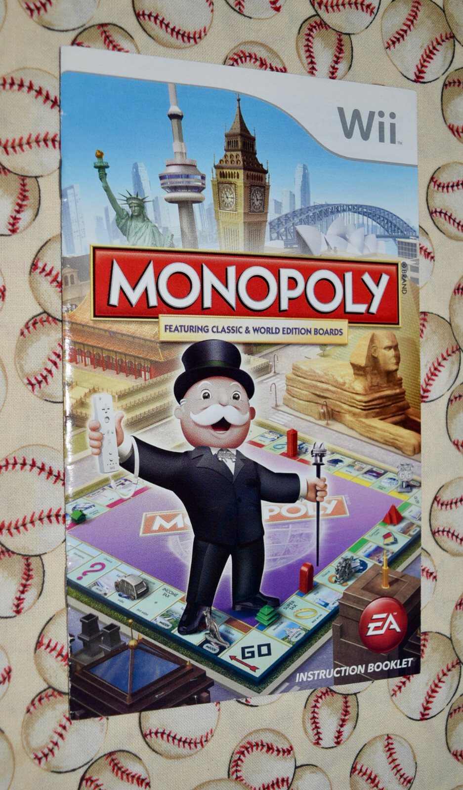 Monopoly Nintendo Wii Replacement Game Manual NO GAME