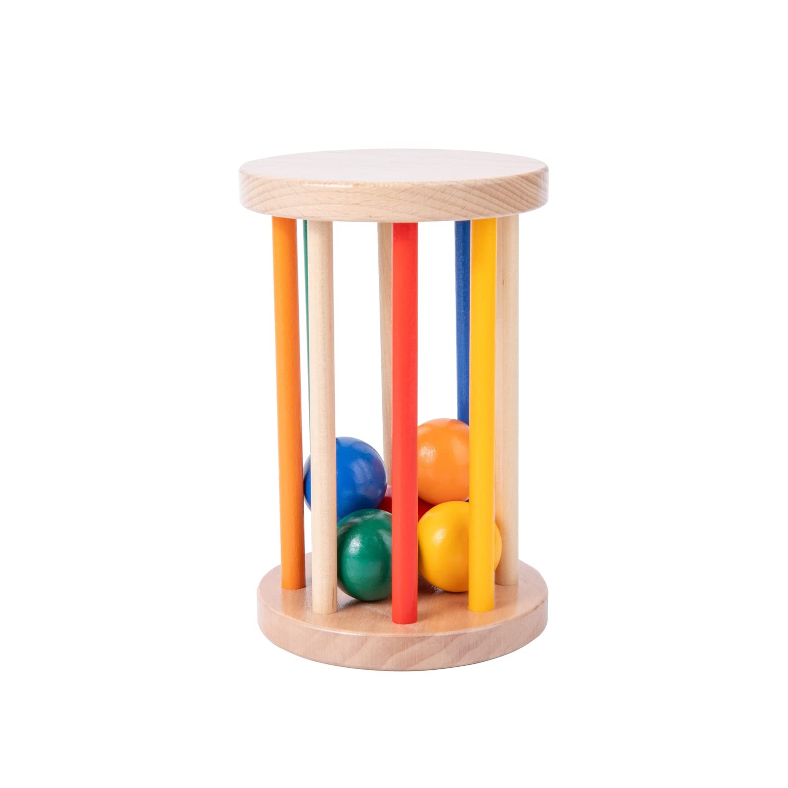 Montessori Toys for Babies 6-12 Months Wooden Rolling Drum Montssori Baby Sen...
