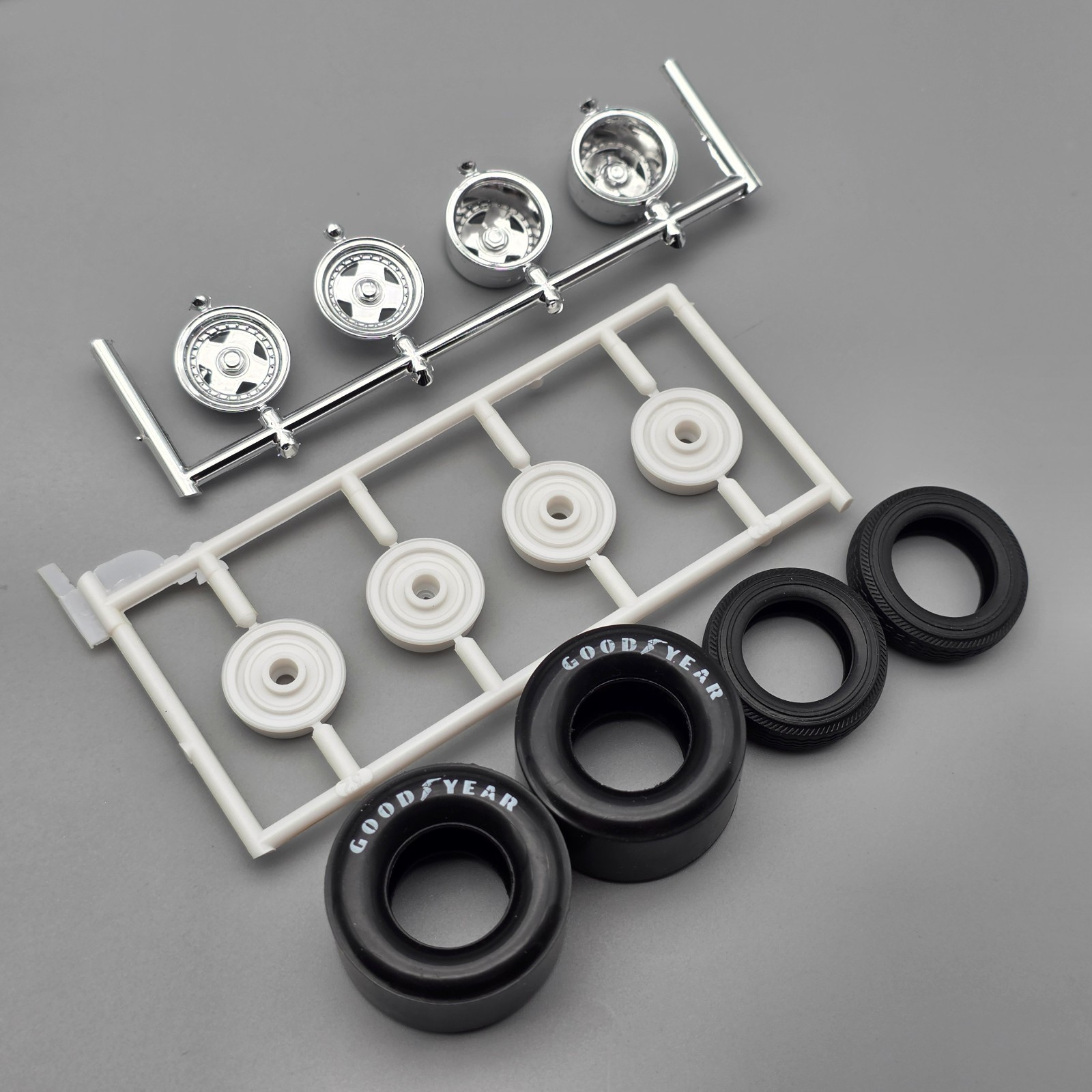 AMT 1/25 67 1967 Chevelle Parts Kitbash Pro Street Drag Racing Wheels Tires