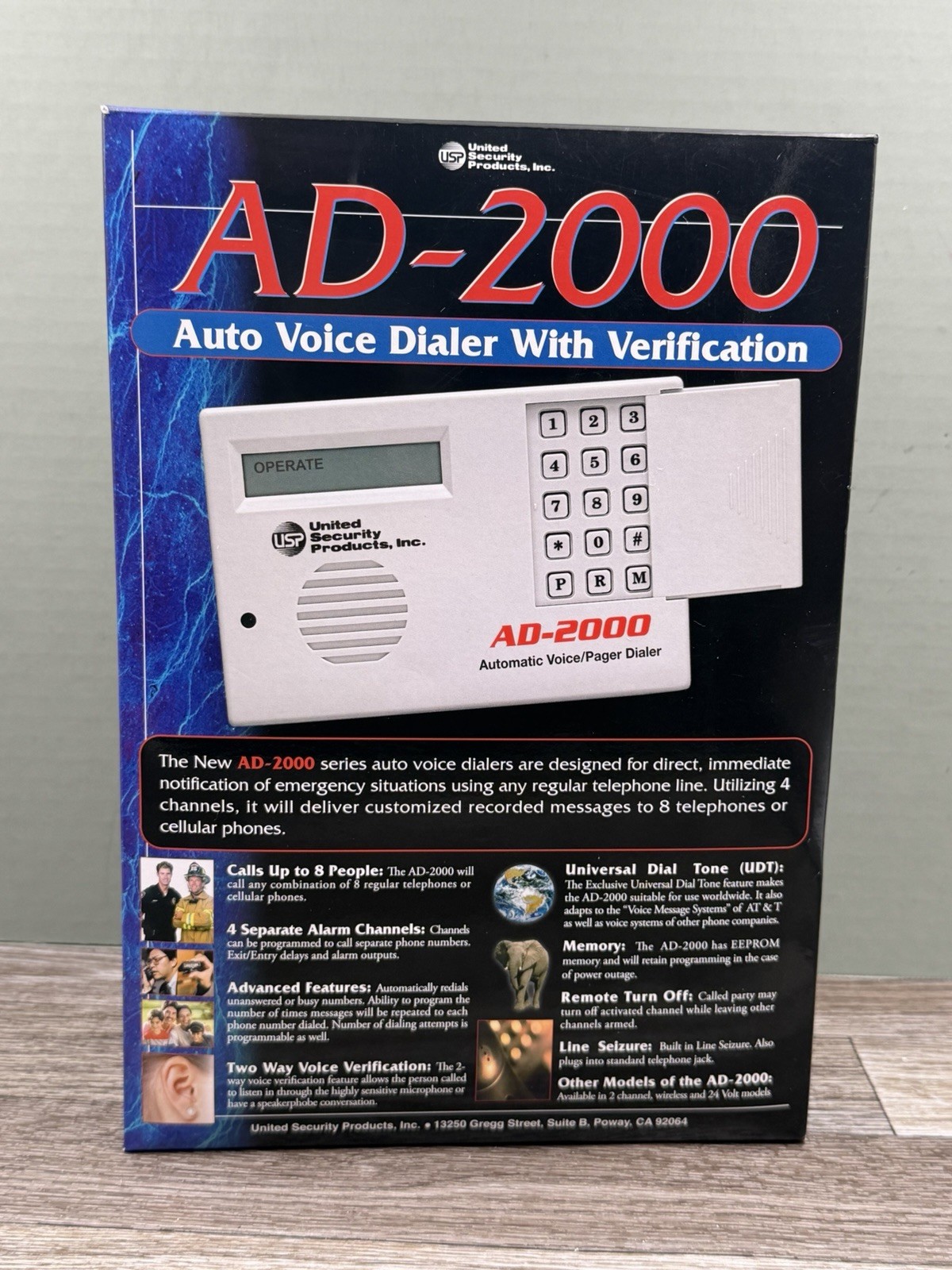 USP Automatic Voice Dialer, 4-Channel Voice Message Dialer (AD2000)