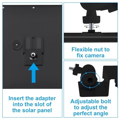 4 Pack Solar Panel Gutter Mount for Ring, Arlo, Blink Solar Panels, No Black
