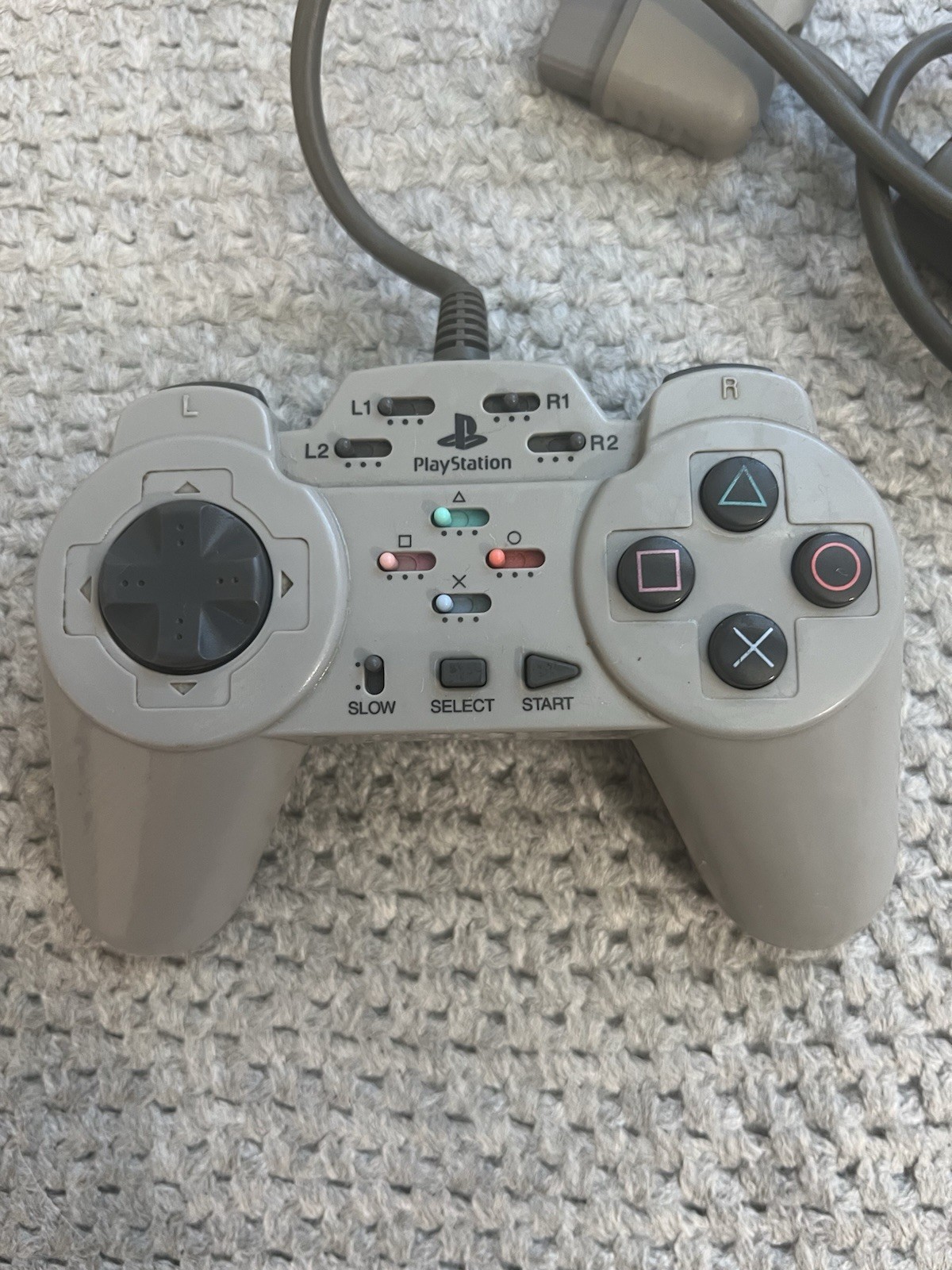 Sony Playstion 1 ASCIIWARE Enhanced Pad Controller for PS1 Wired Gray Untested