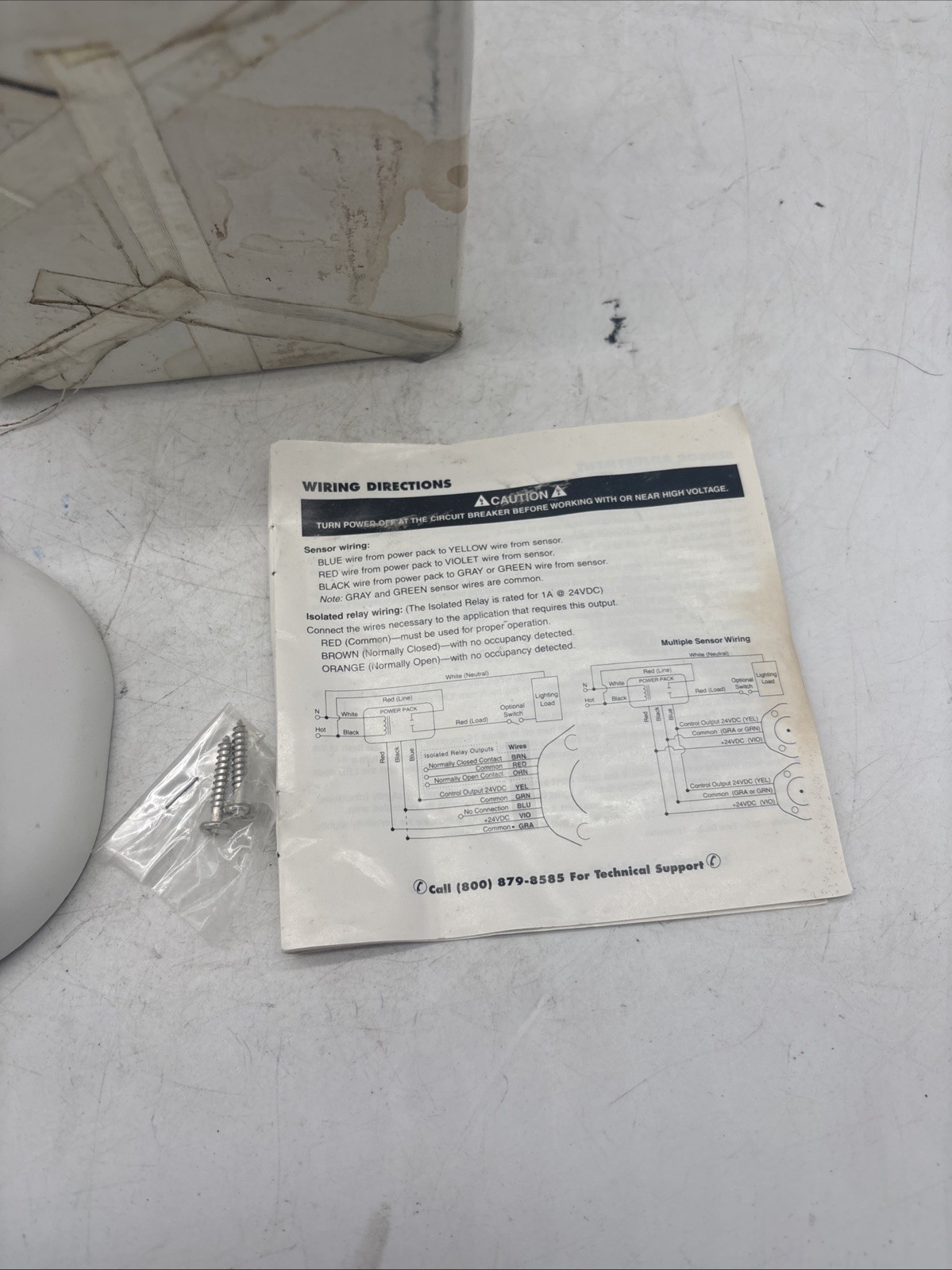 WATTSTOPPER WT-2250 ULTRASONIC OCCUPANCY SENSOR