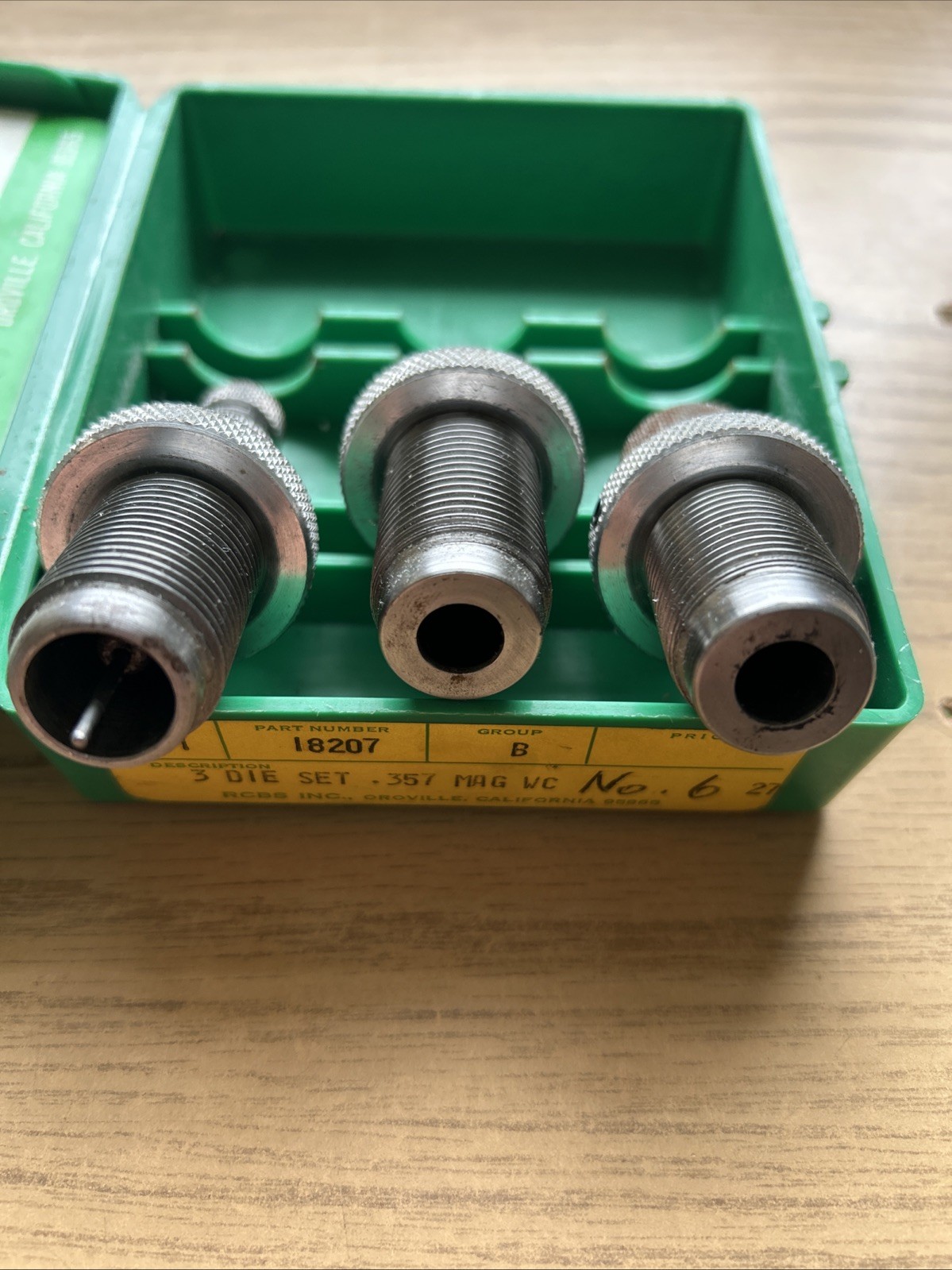 RCBS PRECISIONEERED .357 MAGNUM WC RELOADING DIE SET, GROUP B # 18207