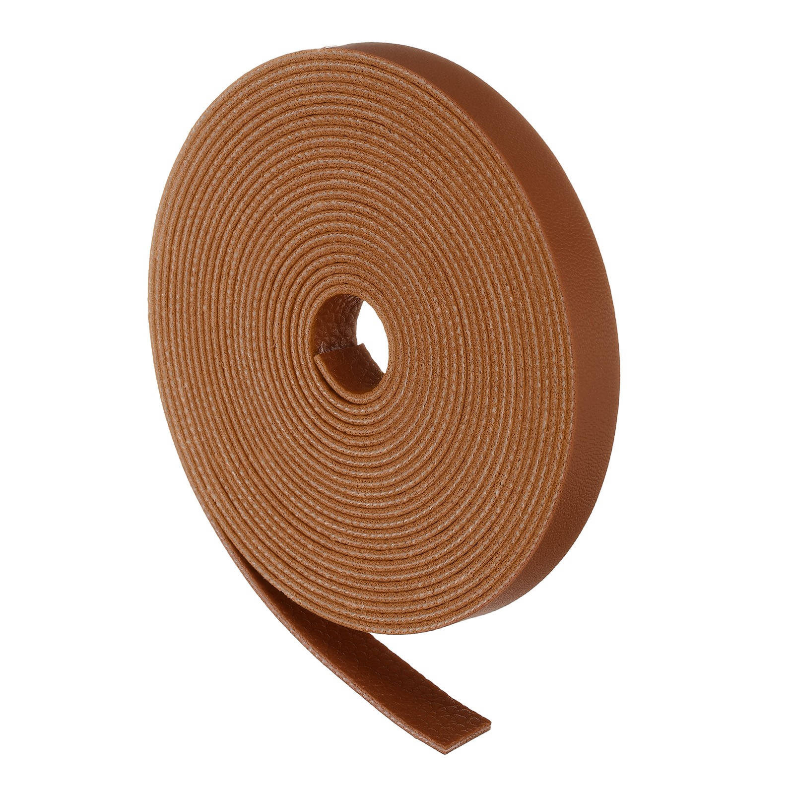 Leather Straps, 0.4 Inch Wide 79 Inch Long Flat Leather Strips Cord, Brown