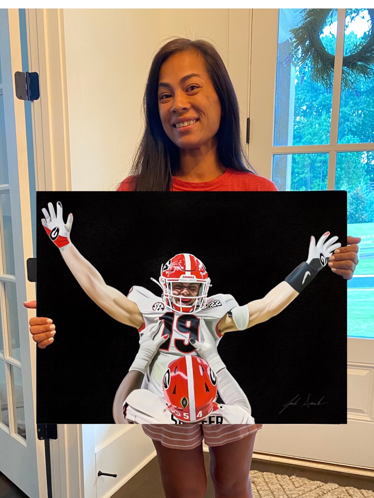 Georgia Bulldogs Brock Bowers Painting artwork