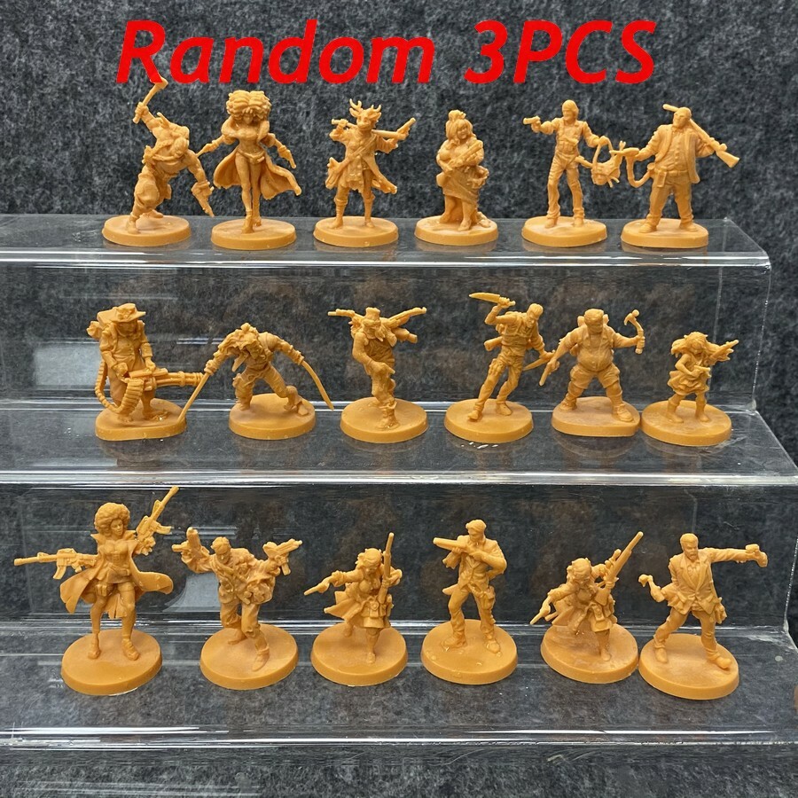 Random 3x Heroes Survivor Miniatures Zombicide 2nd Board Game Figures Toys Rare