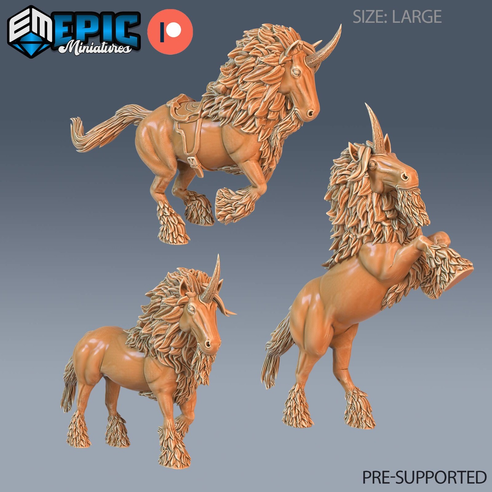 Unicorn Dungeons and Dragons Miniature D&D, Epic Miniatures 28mm