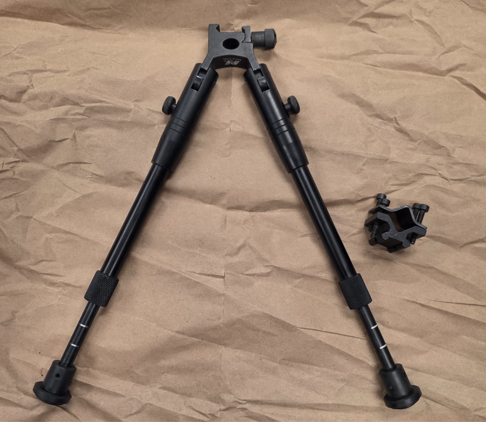 NcStar Streamline Bipod Picitanny With Barrel Mount