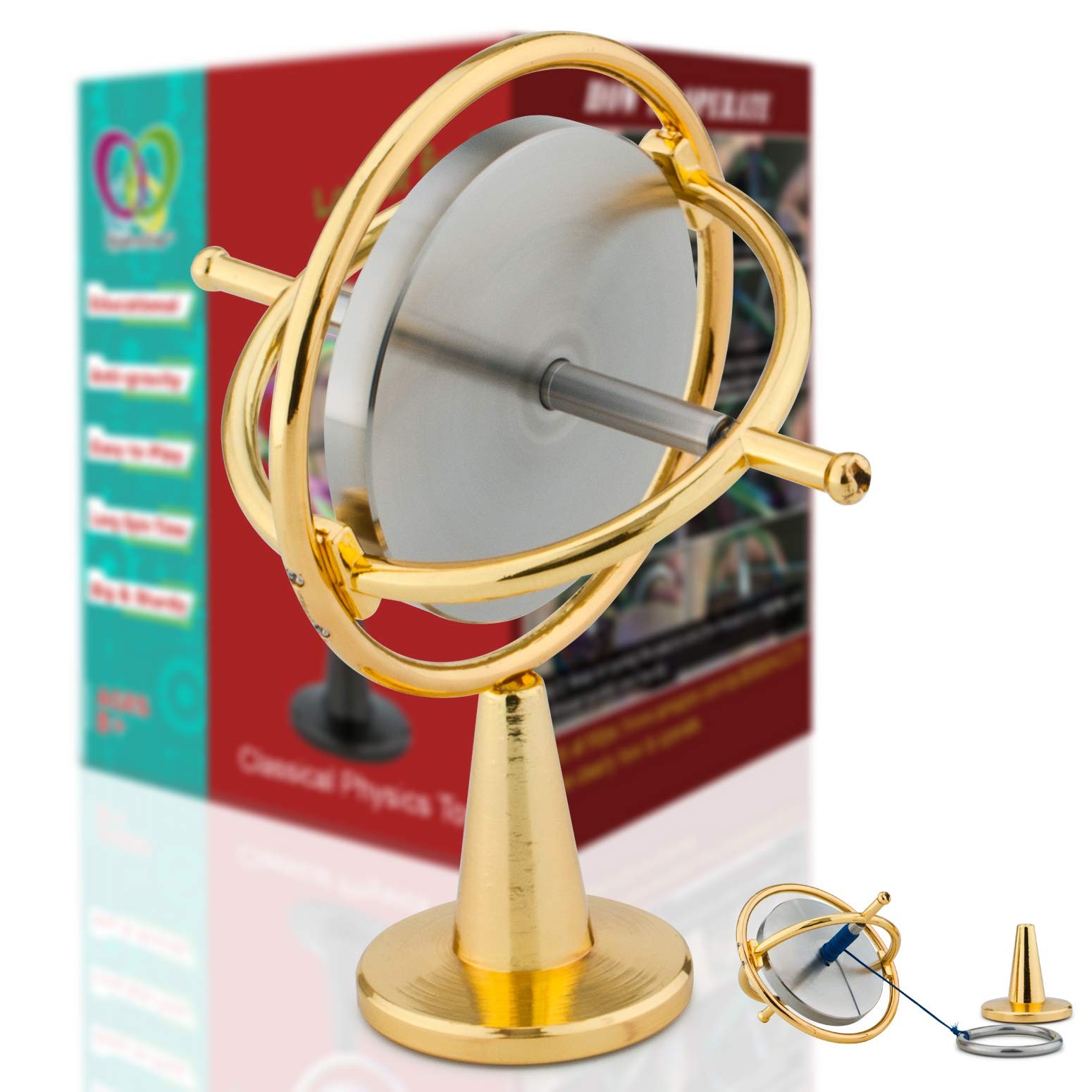 DjuiinoStar Heavy Duty Gyroscope (Solid Stainless Steel Rotor): Initial Speed 8,